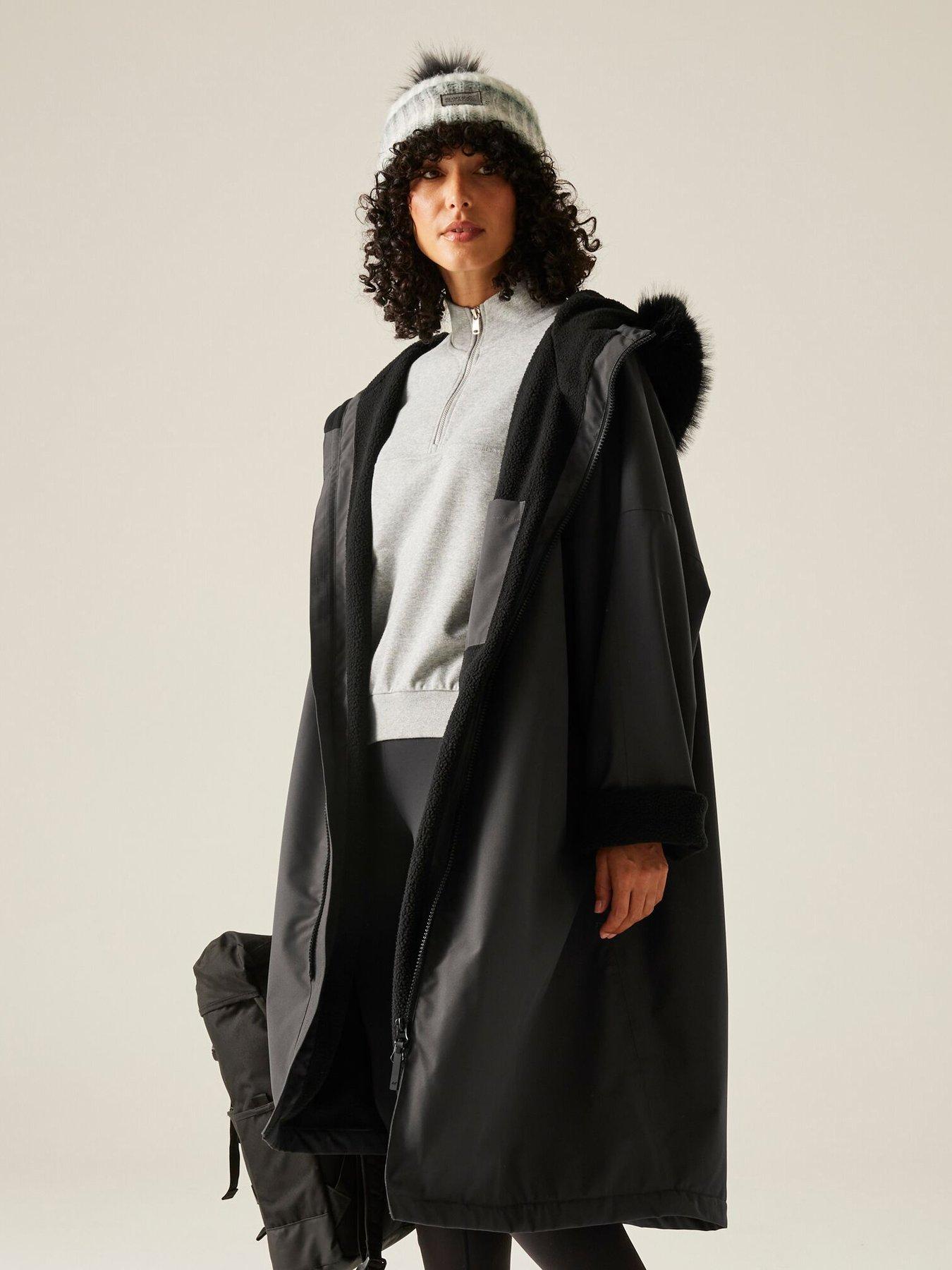 regatta-adults-unisex-waterproof-robe-greyfront