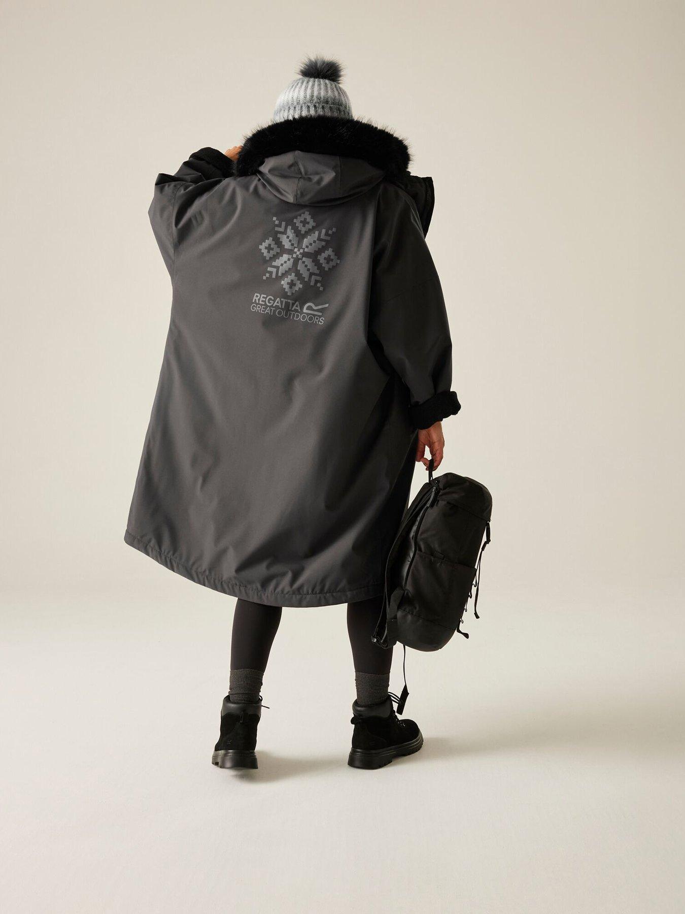 regatta-adults-unisex-waterproof-robe-greystillFront