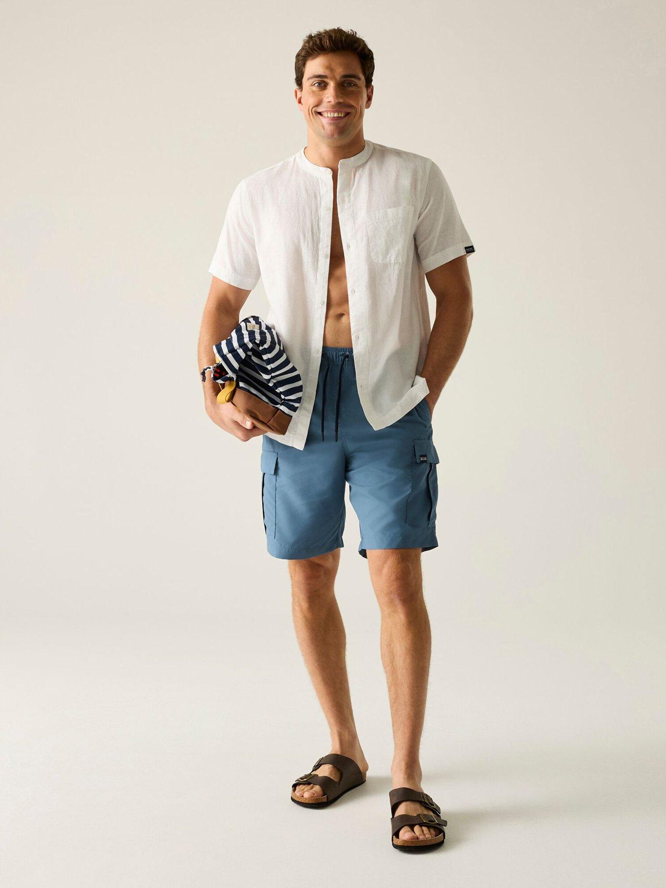 Image 4 of 7 of Regatta Mens Blanmont Swim Shorts - Blue