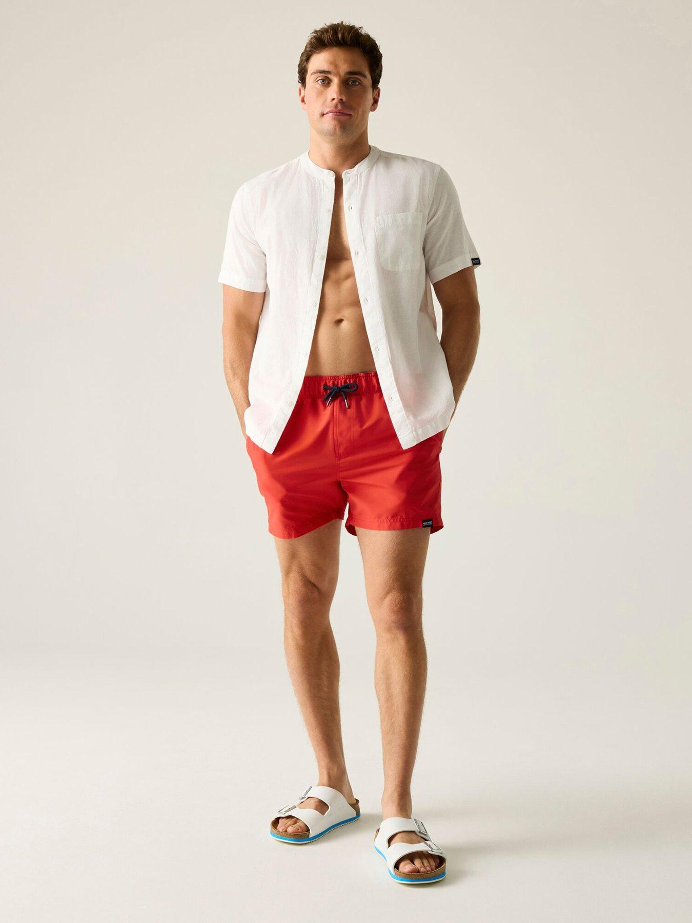 Image 3 of 7 of Regatta Mens Mawson IIi Swim Shorts - Red