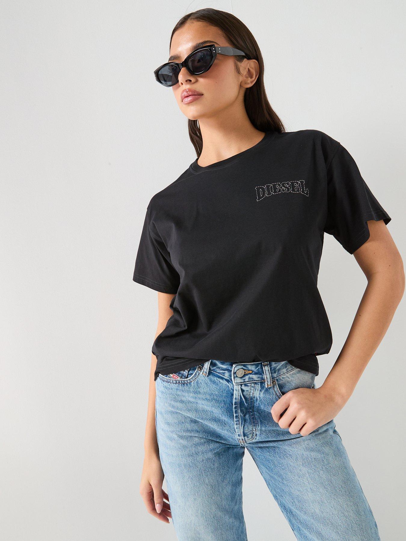 Image 1 of 6 of Diesel Normy Logo T-Shirt - Black