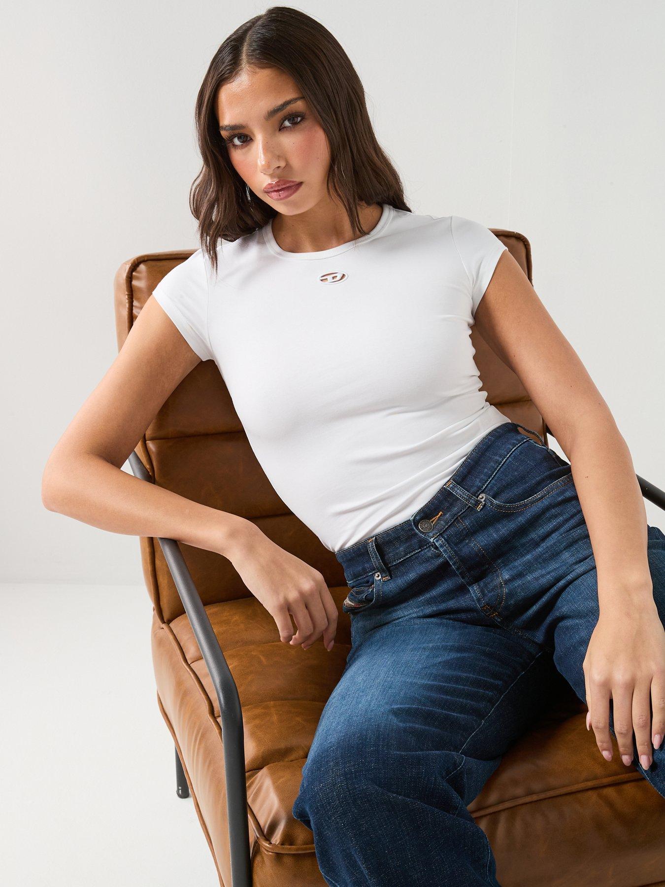 Image 6 of 6 of Diesel Angie T-Shirt - White