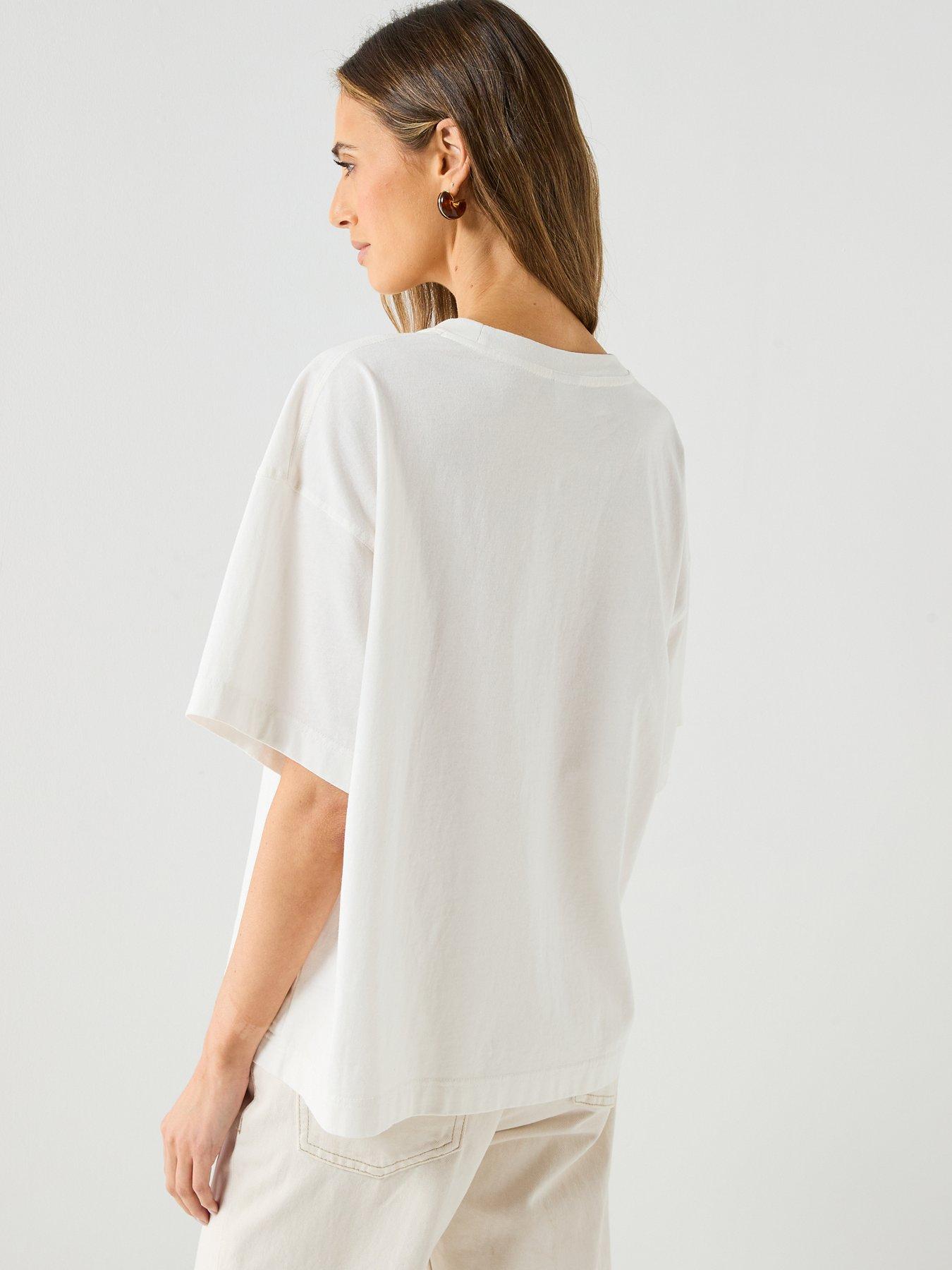 Image 2 of 6 of PS PAUL SMITH Womans T-Shirt Happy Daisy - White