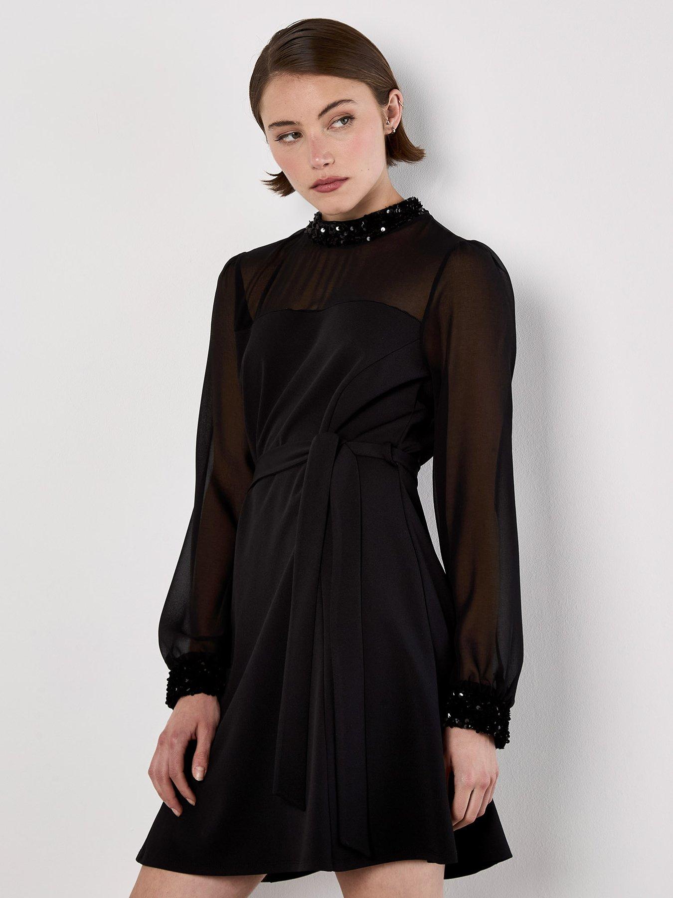 apricot-sequin-trim-belted-dressback