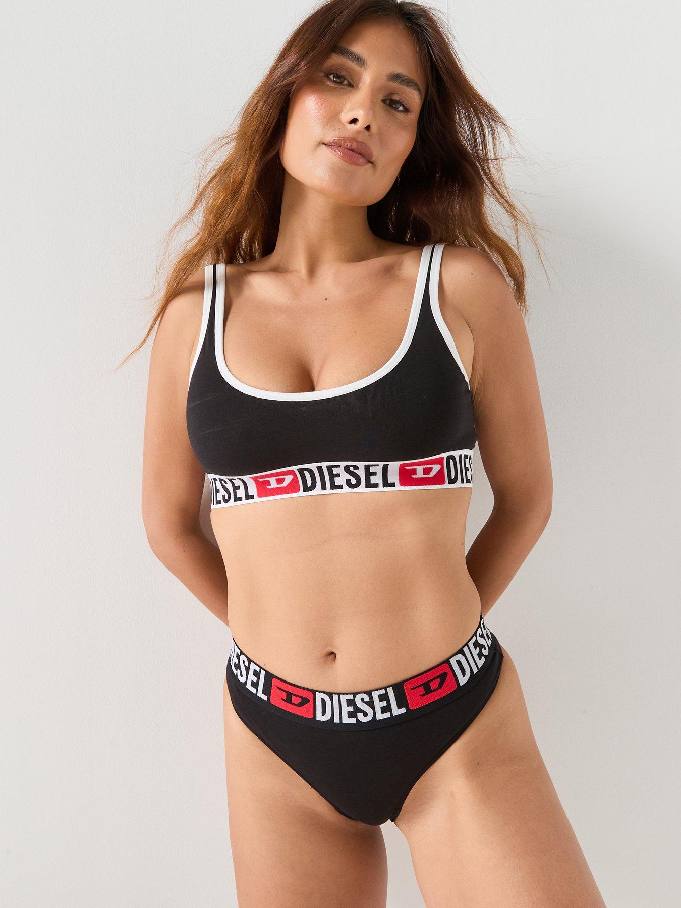 Image 3 of 6 of Diesel Cotton Bralette - Black