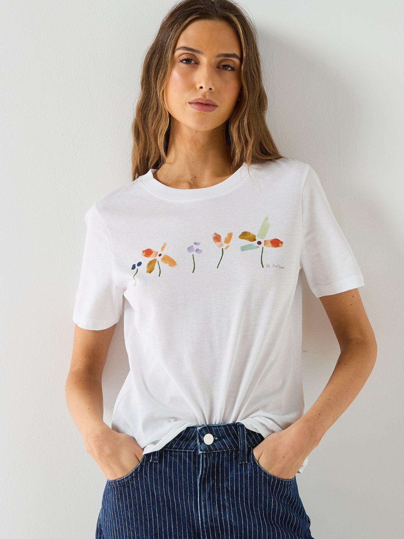 Image 4 of 5 of PS PAUL SMITH Womens Mark Making T-Shirt - White