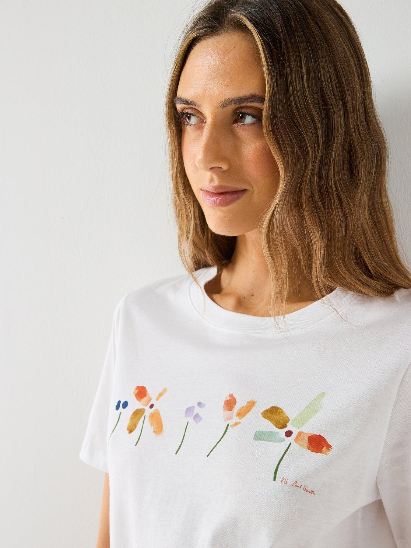 Image 5 of 5 of PS PAUL SMITH Womens Mark Making T-Shirt - White