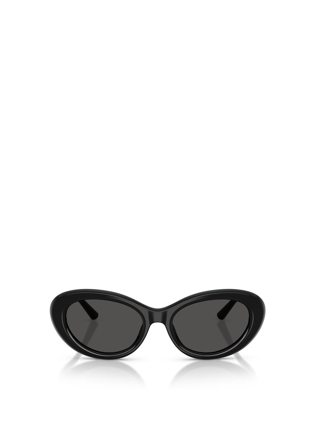 Image 3 of 5 of Dolce & Gabbana Oval Sunglasses- Black