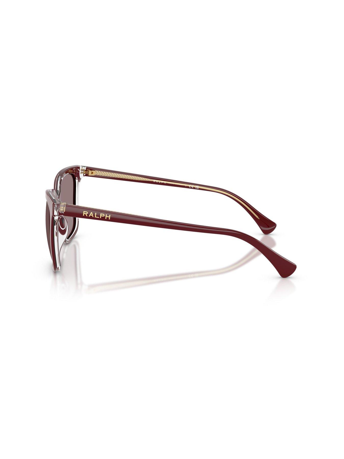 Image 2 of 5 of Ralph Square Sunglasses- Dark Red