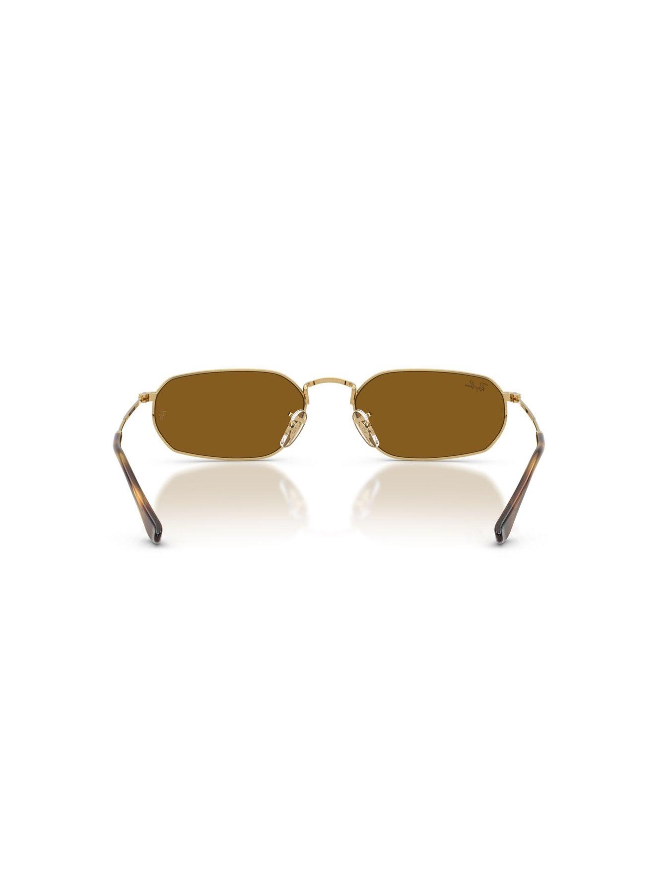 ray-ban-0rb3947-irregular-sunglasses-golddetail