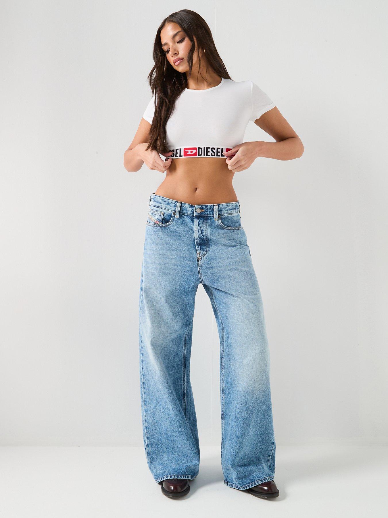 Image 3 of 6 of Diesel Irma Crop Top - White