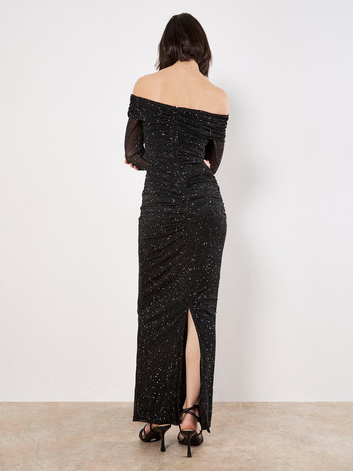 apricot-sparkle-mesh-off-shoulder-x-over-maxi-dressstillFront