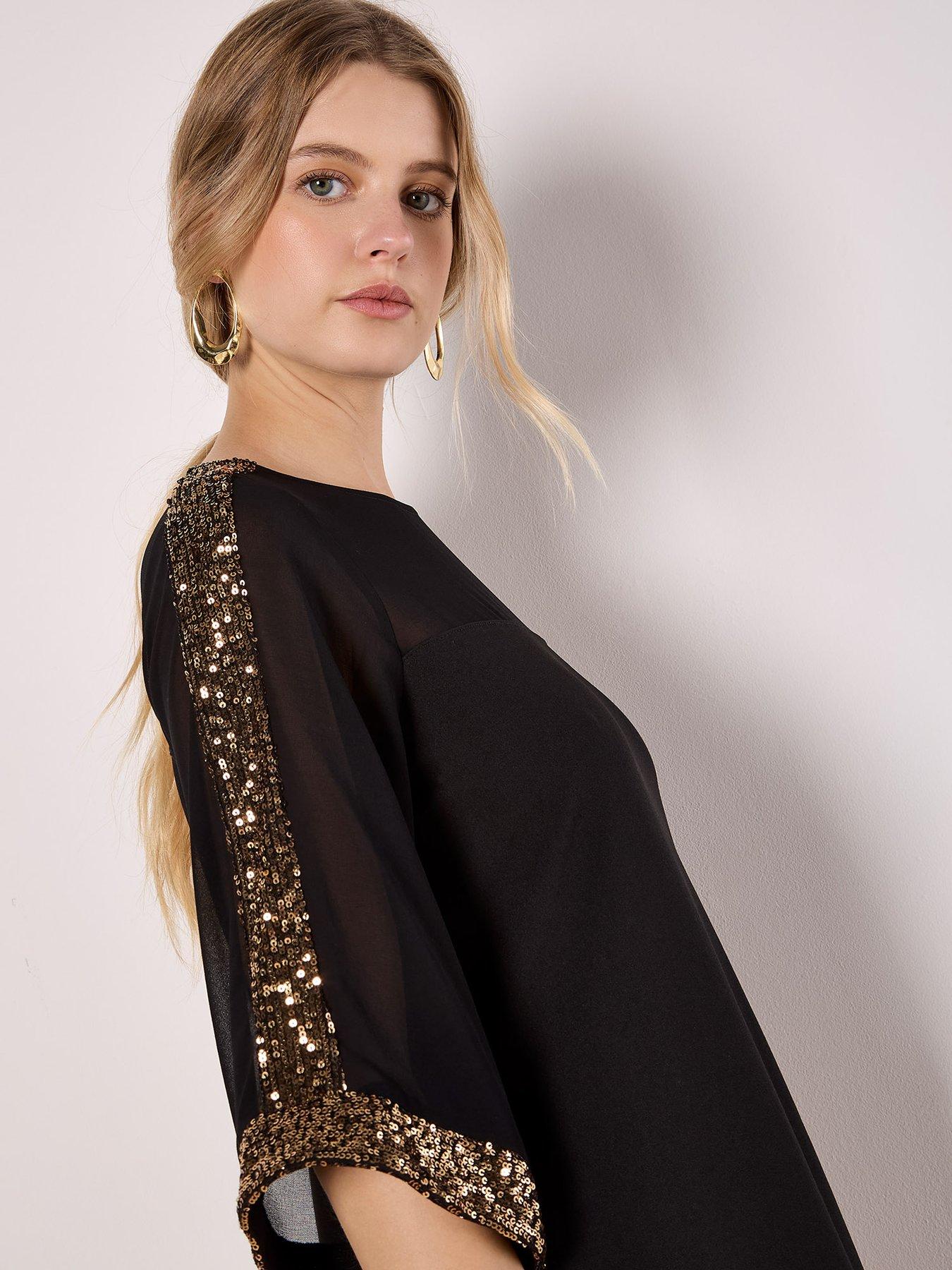 apricot-apricot-kimono-slv-sequin-rim-dressoutfit