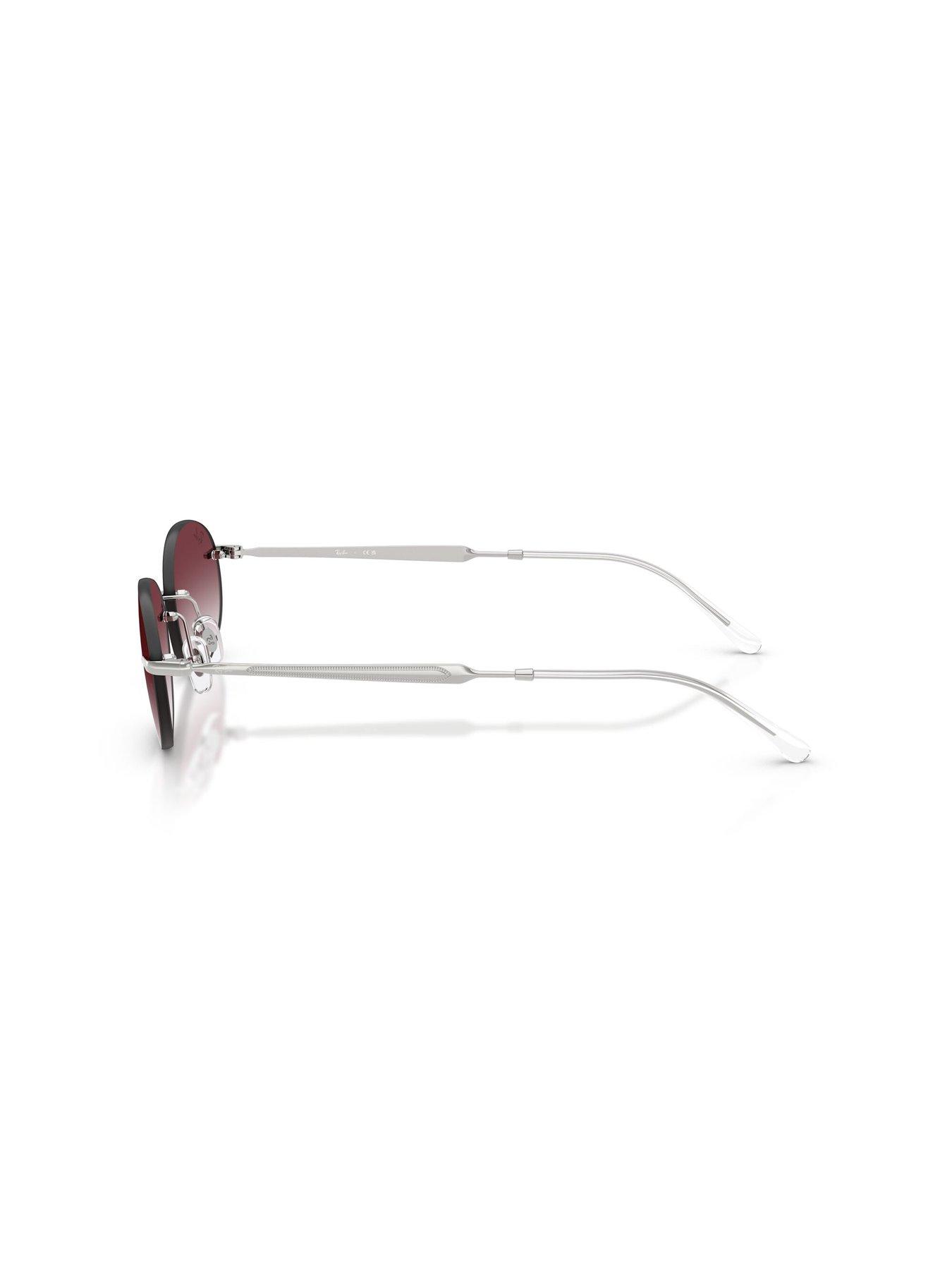 Image 2 of 5 of Ray-Ban Oval Sunglasses- Silver Metal Frame With Gradient Tint Lens