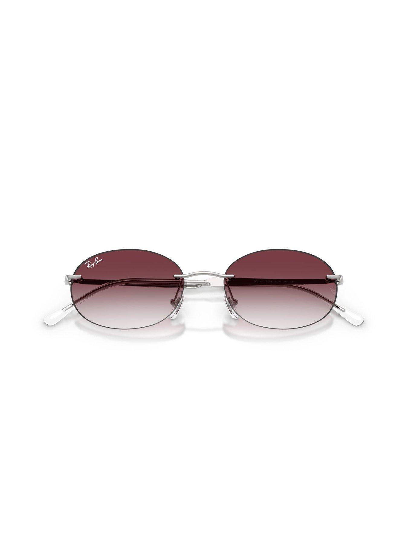 Image 5 of 5 of Ray-Ban Oval Sunglasses- Silver Metal Frame With Gradient Tint Lens