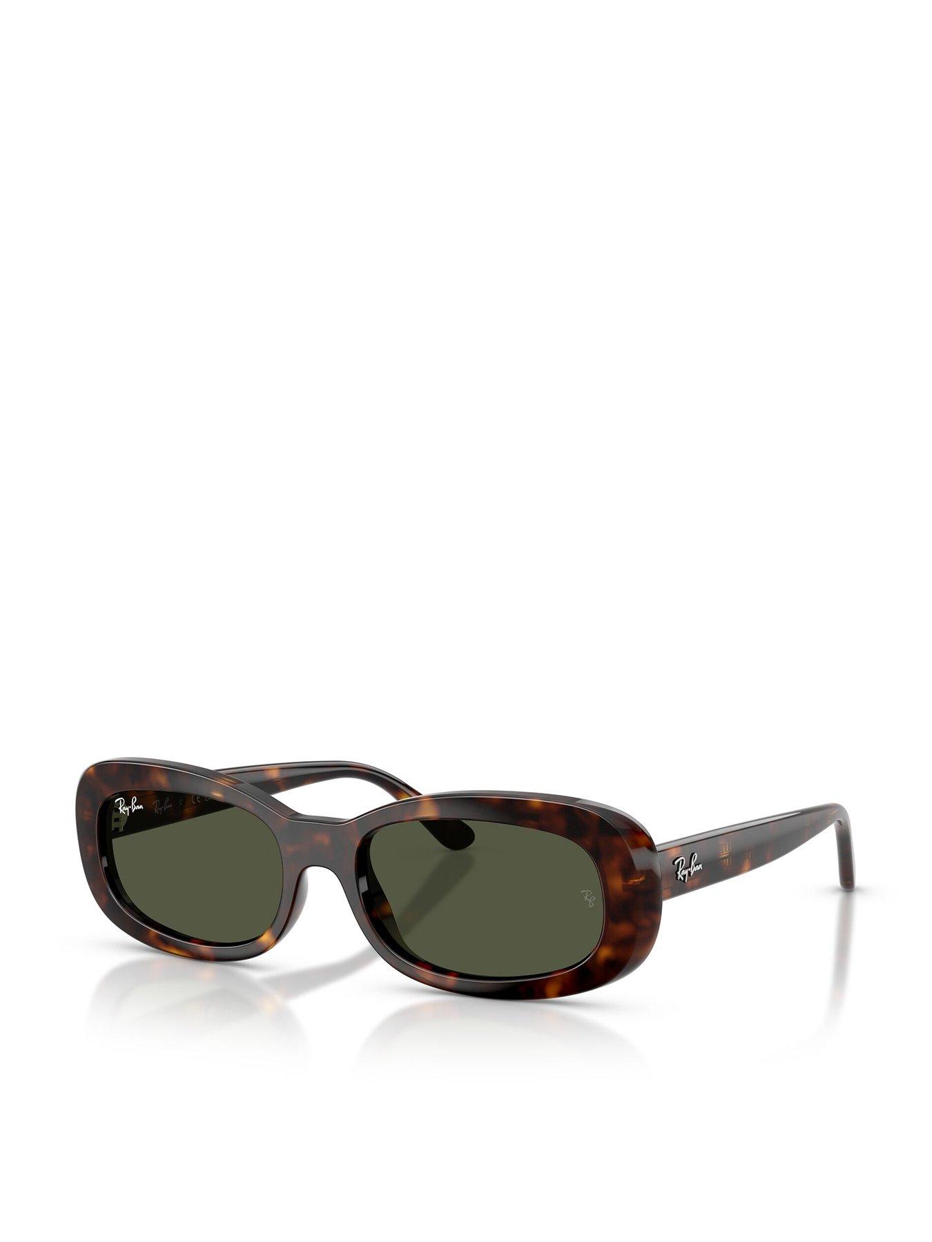 Image 1 of 5 of Ray-Ban Oval Sunglasses- Brown Havana