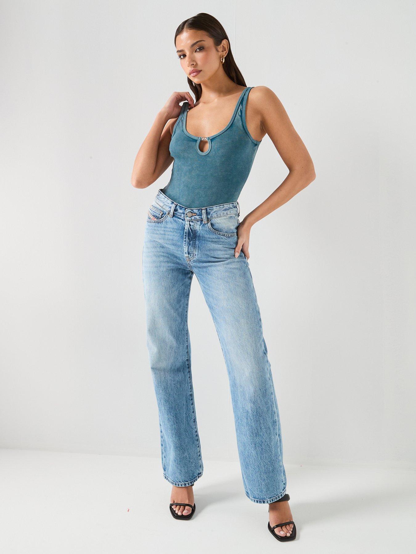 Image 3 of 6 of Diesel Maura Rib Bodysuit - Green