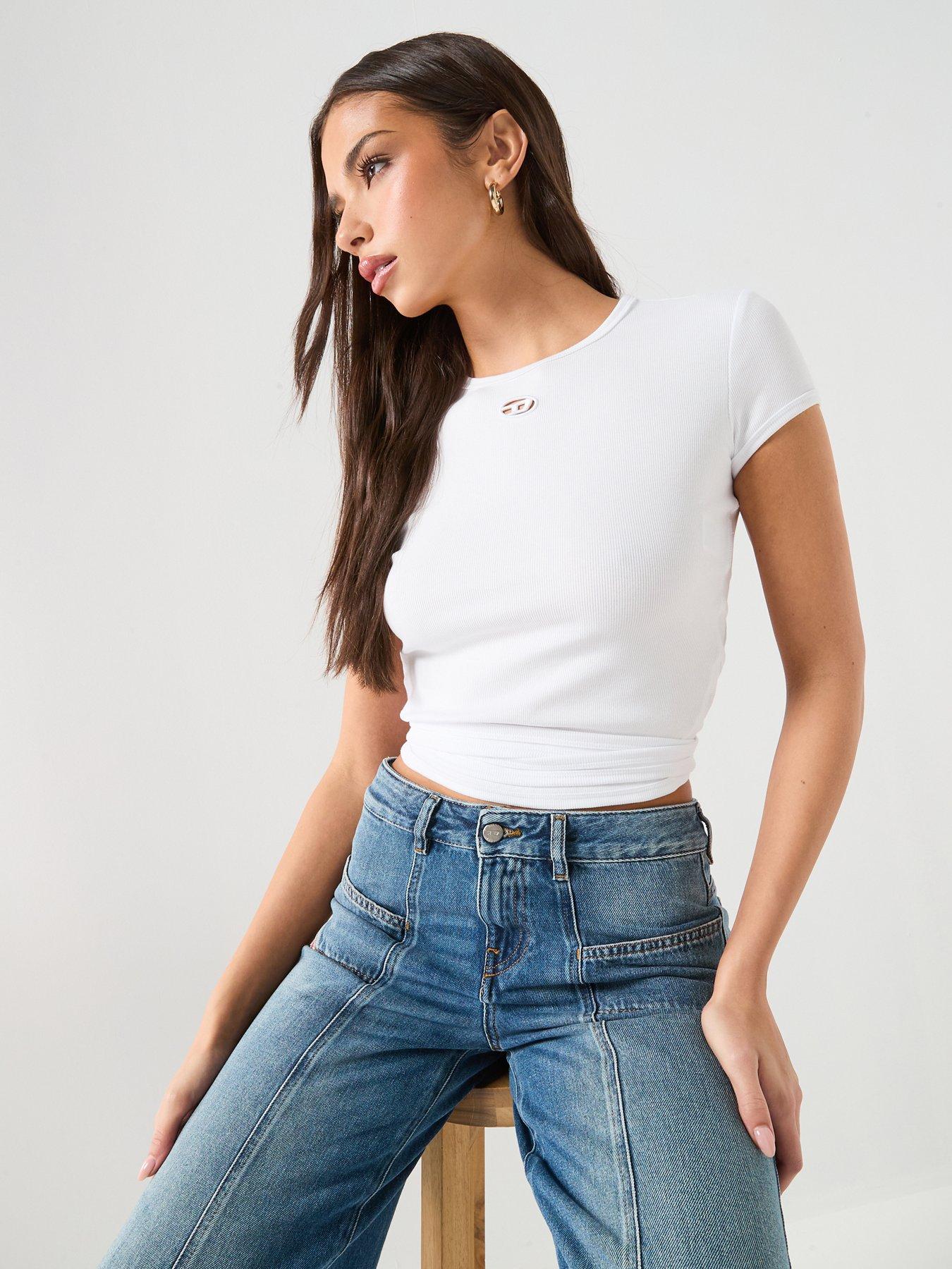Diesel Bunny-Tail Wrap T-Shirt - White