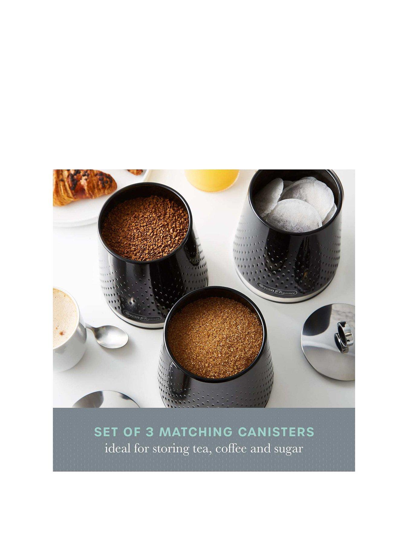 Image 2 of 6 of Swan Swan Elegance Set Of 3 Canisters