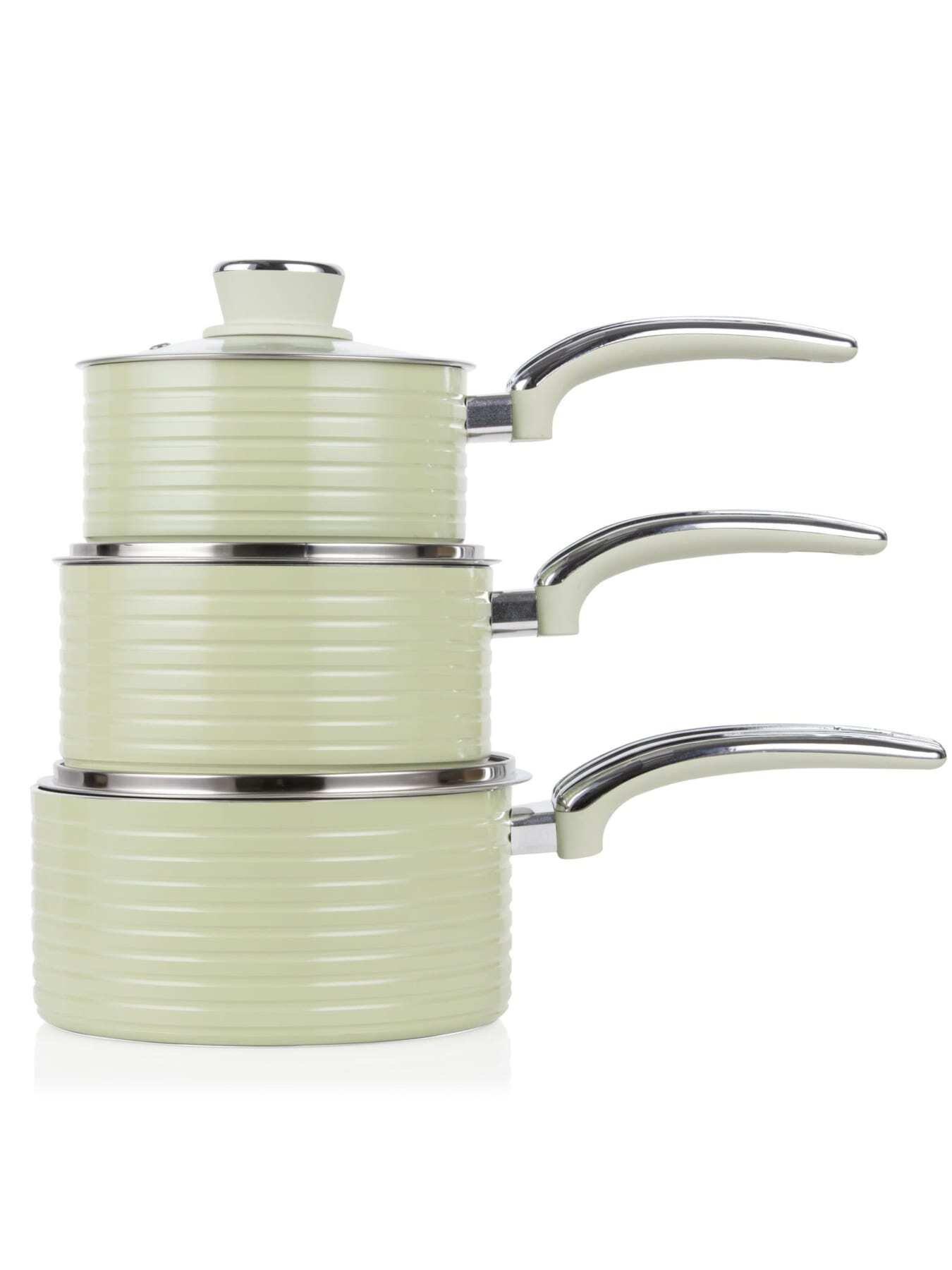 Image 3 of 6 of Swan Retro 5 Piece Pan Set Green