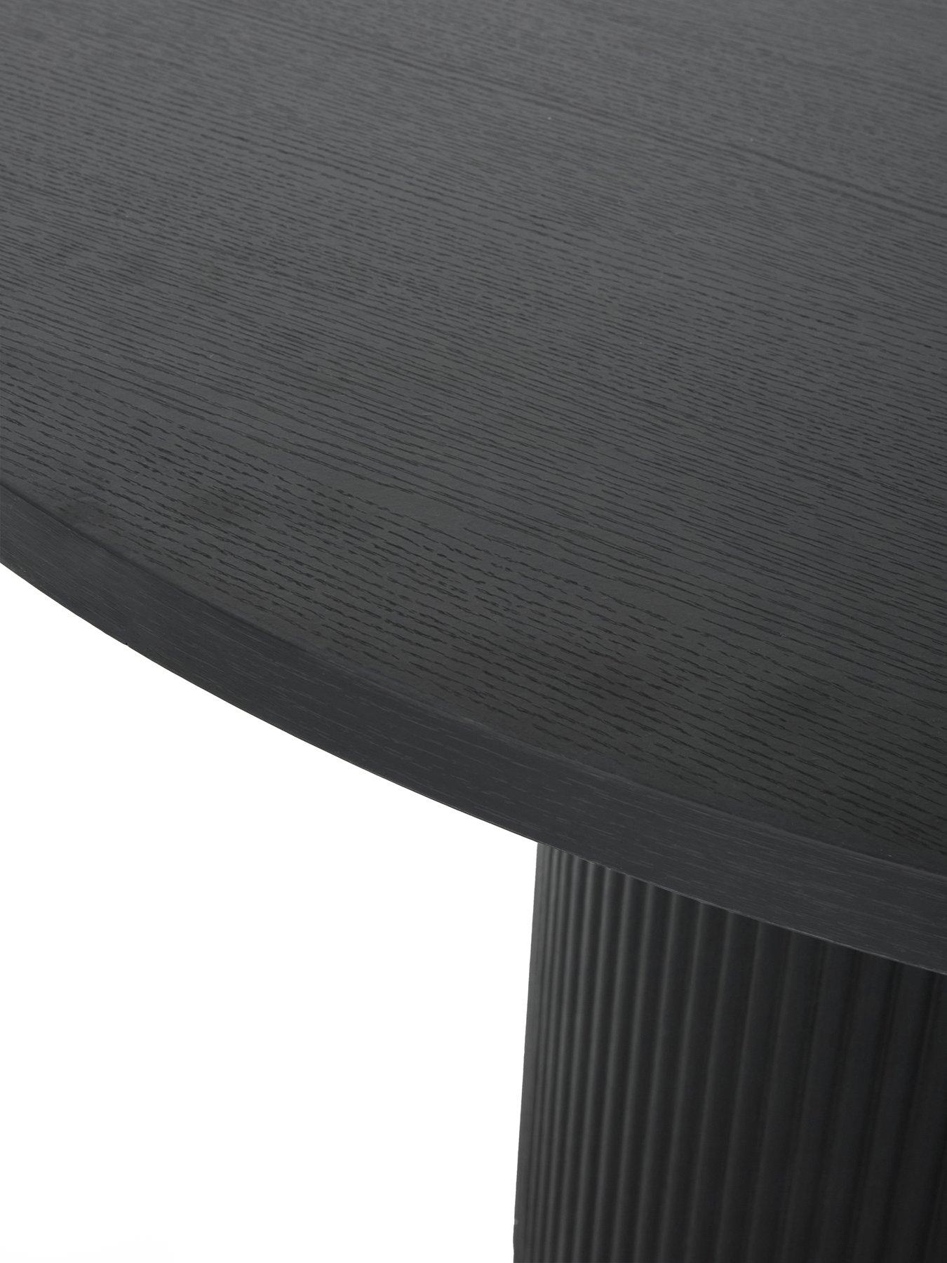 Image 4 of 7 of The Very Collection Carina Black 120cm Round Dining Table & 4 Willow Chairs
