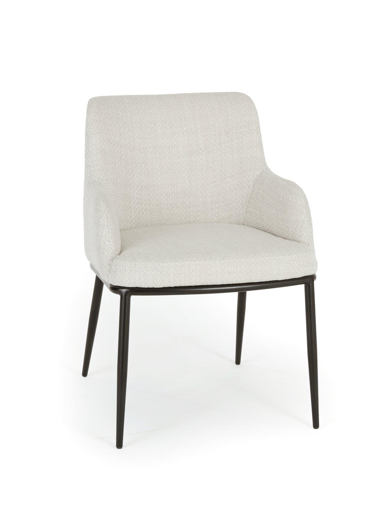 Image 6 of 7 of The Very Collection Carina Black 120cm Round Dining Table & 4 Willow Chairs