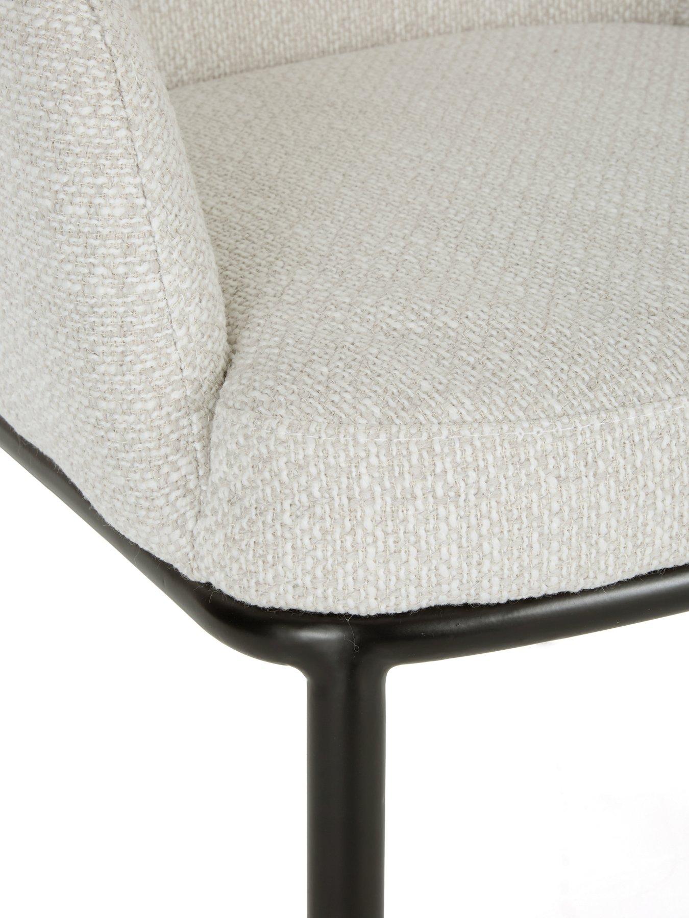 Image 7 of 7 of The Very Collection Carina Black 120cm Round Dining Table & 4 Willow Chairs