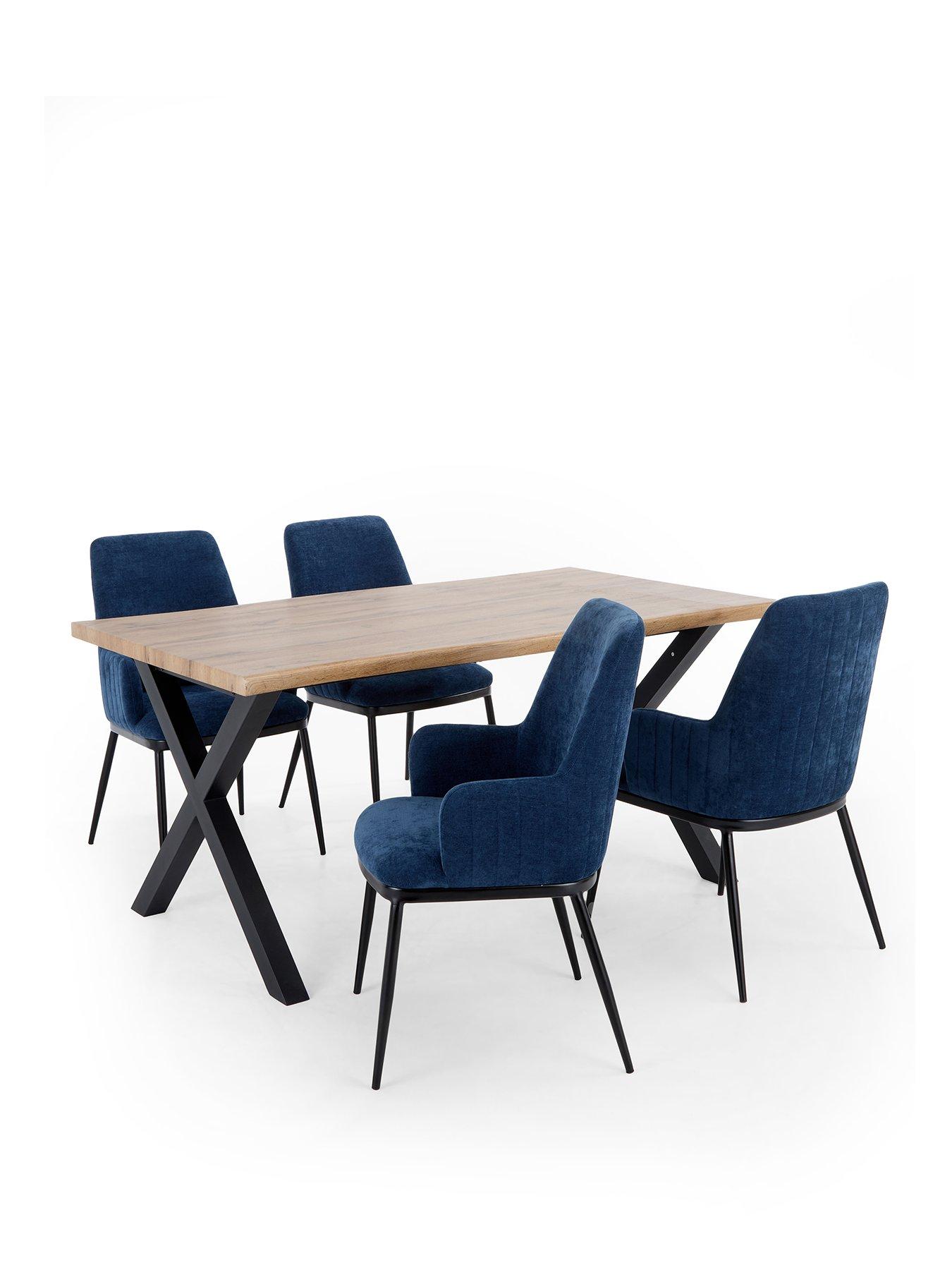 the-very-collection-mathers-160cm-dining-table-4-nina-navy-chairsstillFront