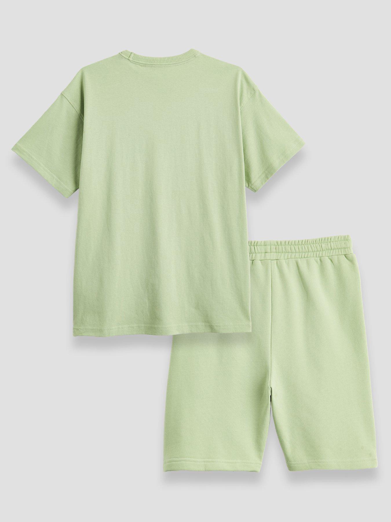 Image 2 of 6 of The Very Collection Boys Puerto Rico Graphic Label T-Shirt And Shorts Set - Green