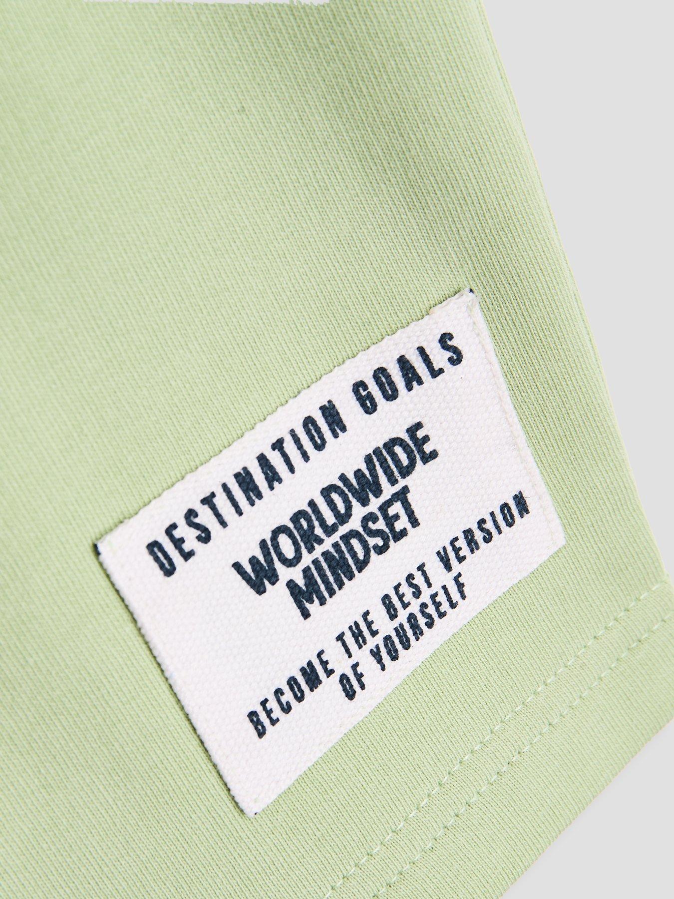 Image 6 of 6 of The Very Collection Boys Puerto Rico Graphic Label T-Shirt And Shorts Set - Green
