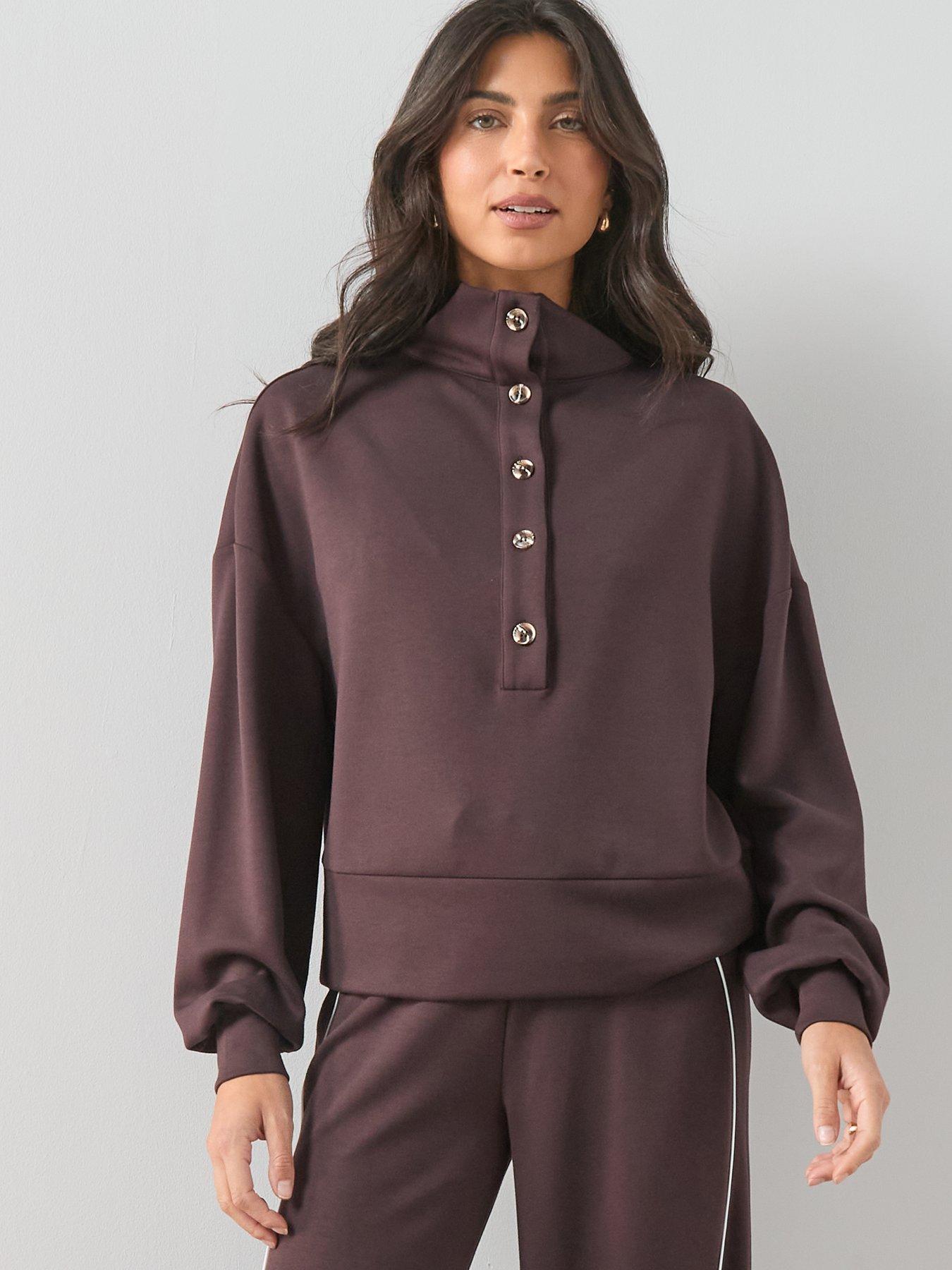 the-very-collection-funnel-neck-soft-touch-modal-top-brownoutfit