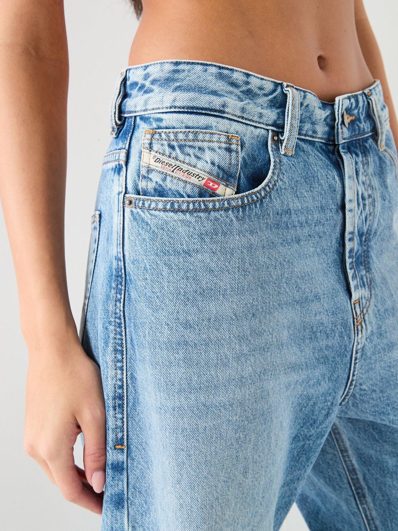 Image 5 of 7 of Diesel 1996 D-Sire Low Rise Wid Leg Relaxed Jeans - Light Blue
