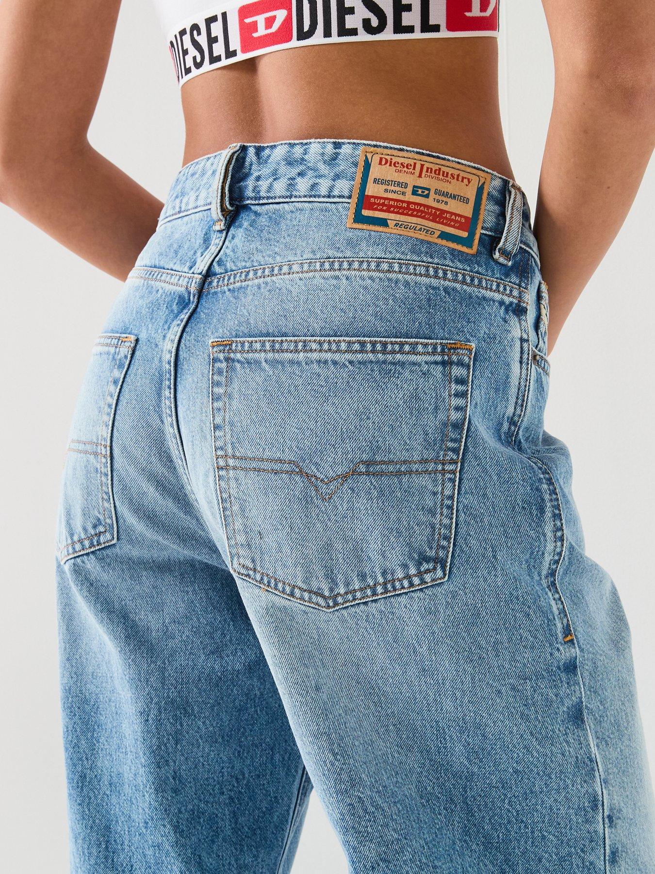 Image 6 of 7 of Diesel 1996 D-Sire Low Rise Wid Leg Relaxed Jeans - Light Blue