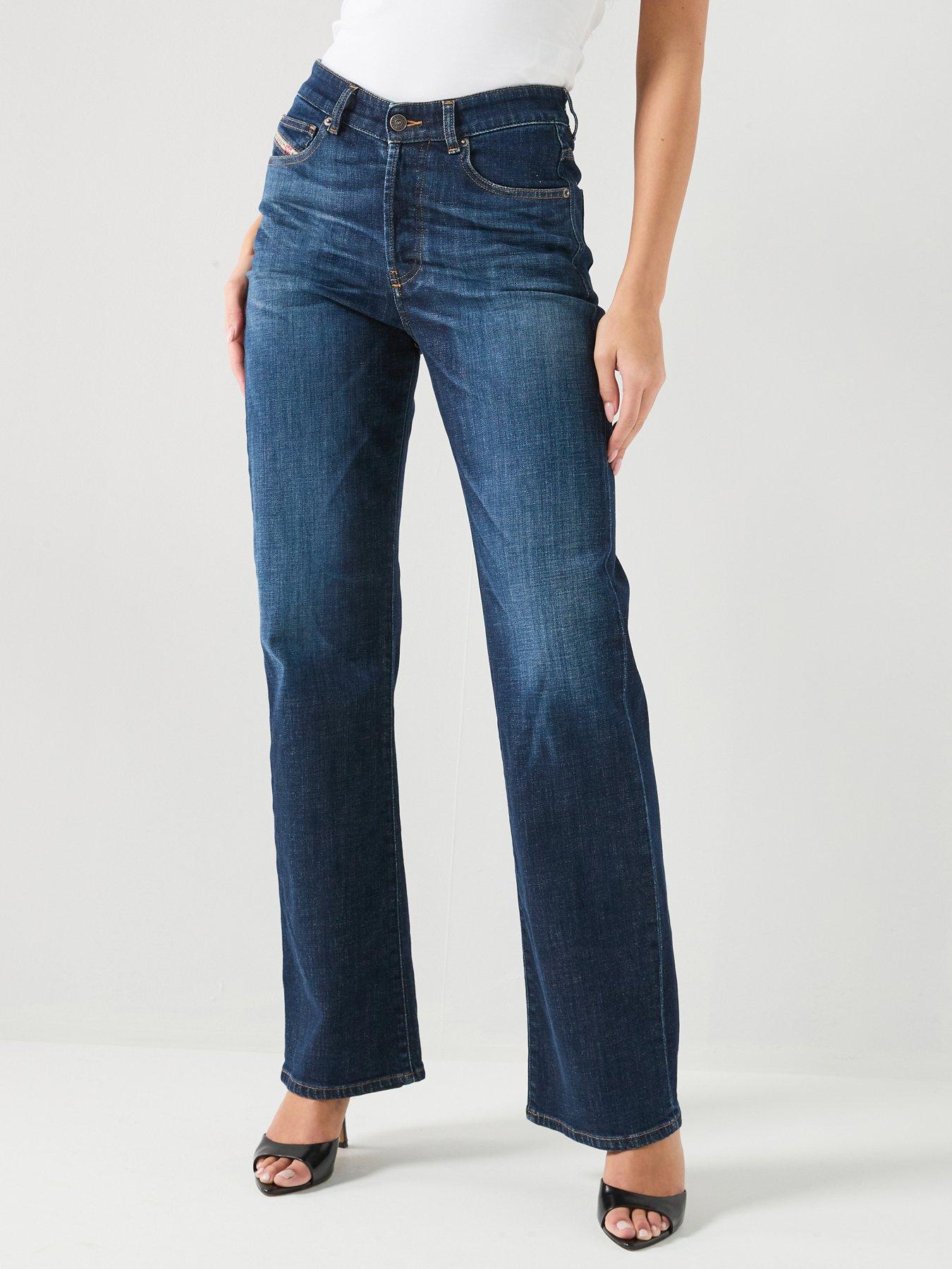 Diesel 1971 D-Sent High Waisted Straight Leg Regular Jeans - Navy