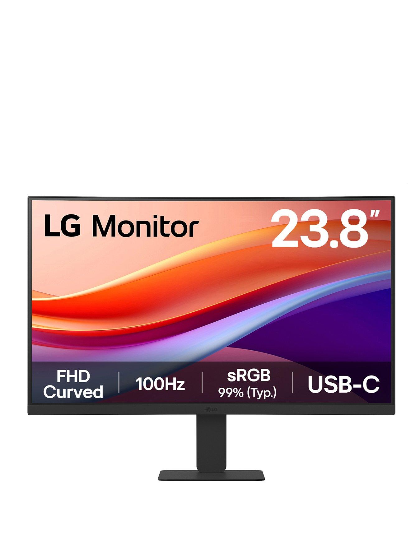 LG 24in VA Full HD Curved 100Hz Monitor with USB-C Port