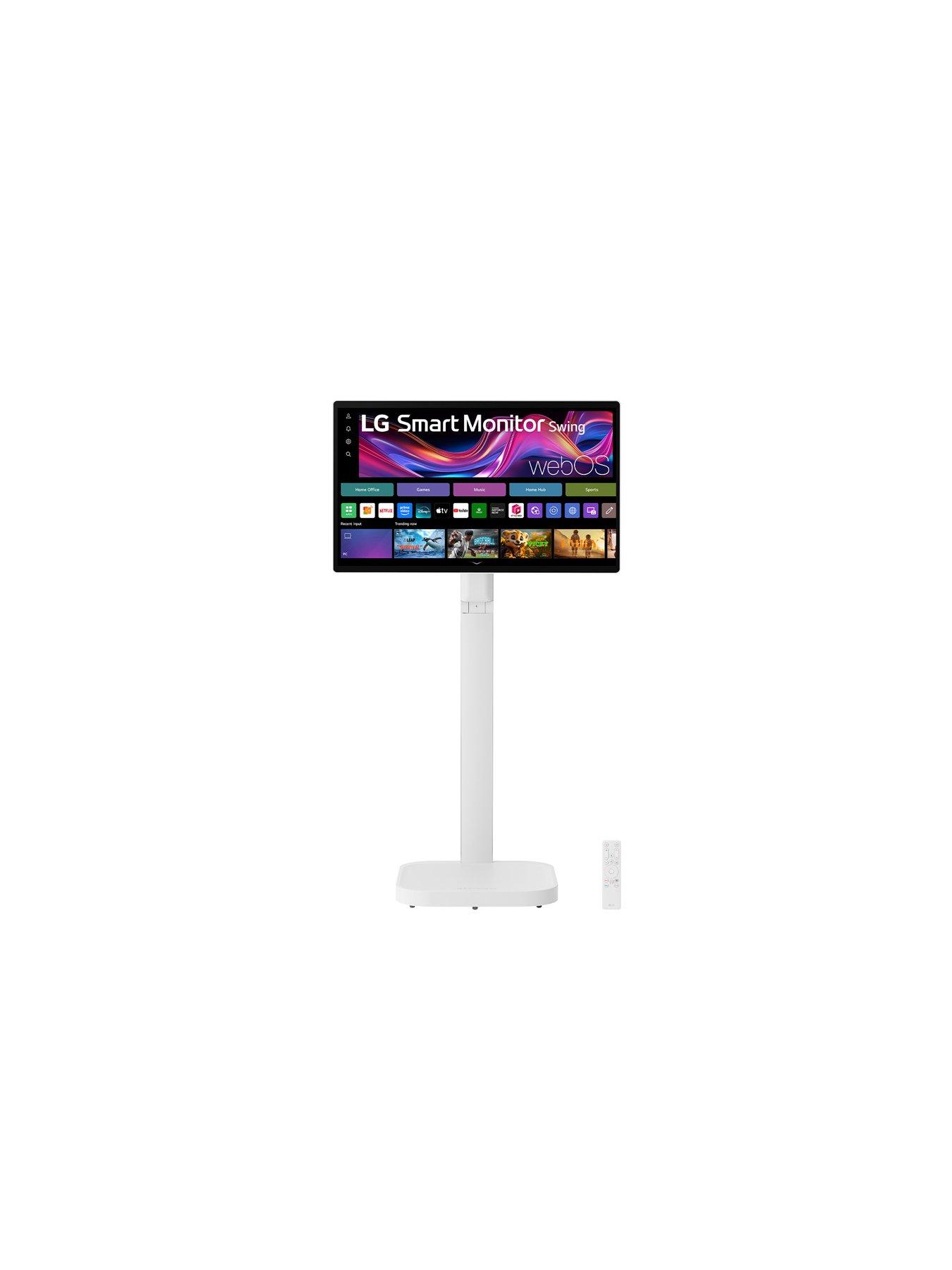 Image 3 of 7 of LG 32' LG Smart Monitor Swing, 4K IPS Touch Display, Adjustable Stand with Wheels, webOS, White
