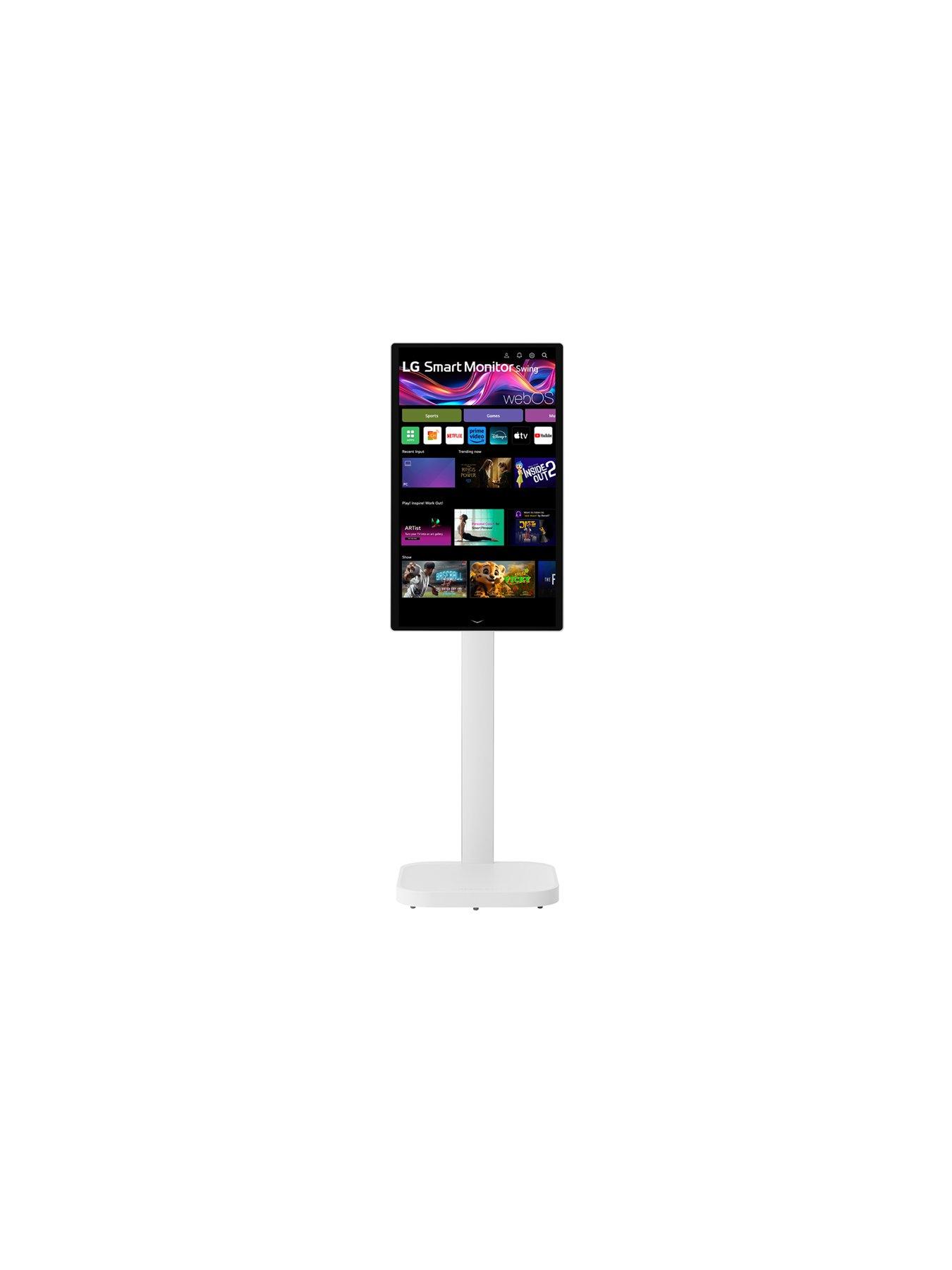Image 4 of 7 of LG 32' LG Smart Monitor Swing, 4K IPS Touch Display, Adjustable Stand with Wheels, webOS, White