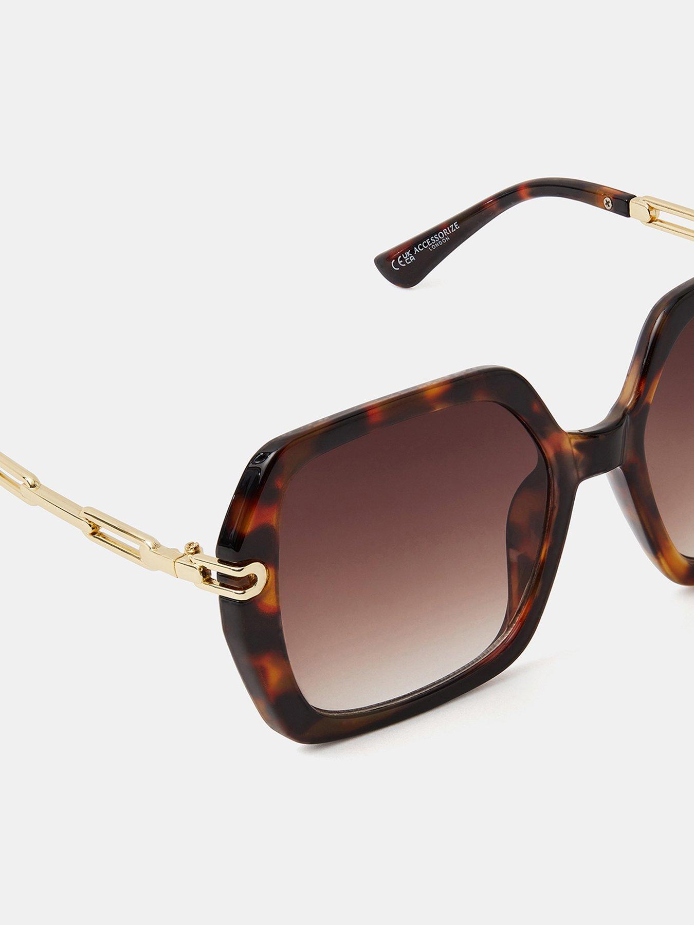 Image 3 of 3 of Accessorize Tort Square Sunglasses