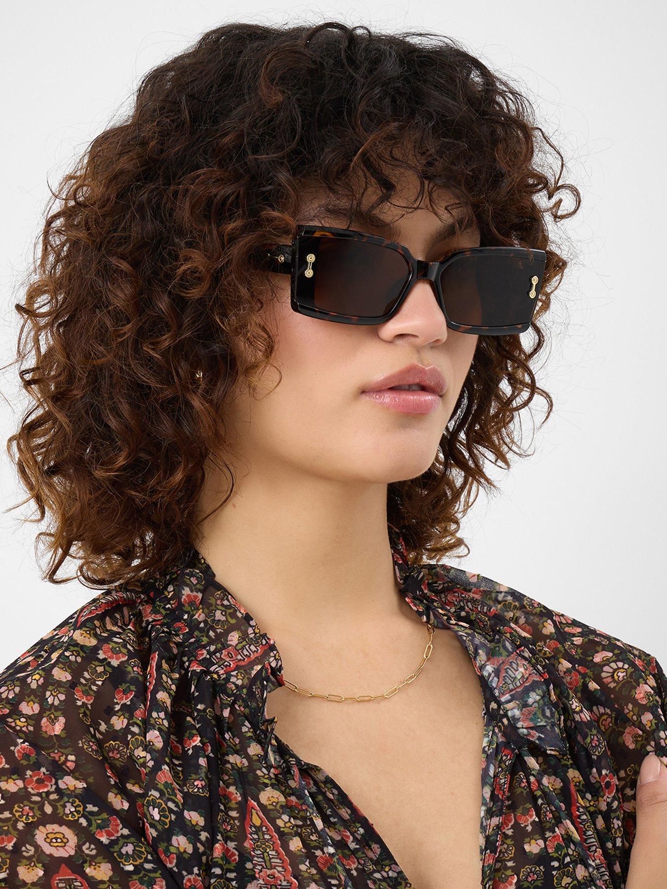Image 2 of 3 of Accessorize Tort Square Sunglasses