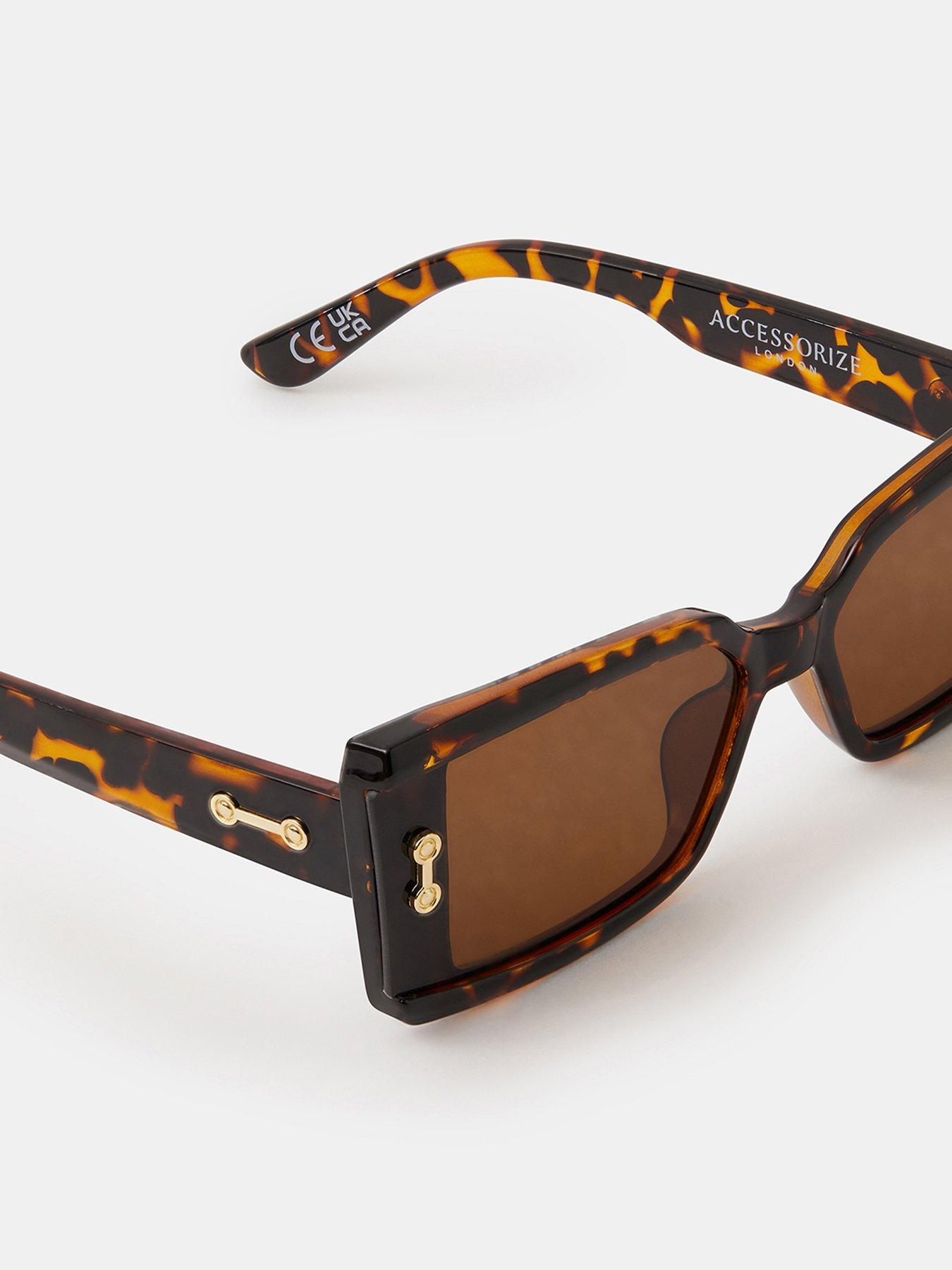 Image 3 of 3 of Accessorize Tort Square Sunglasses