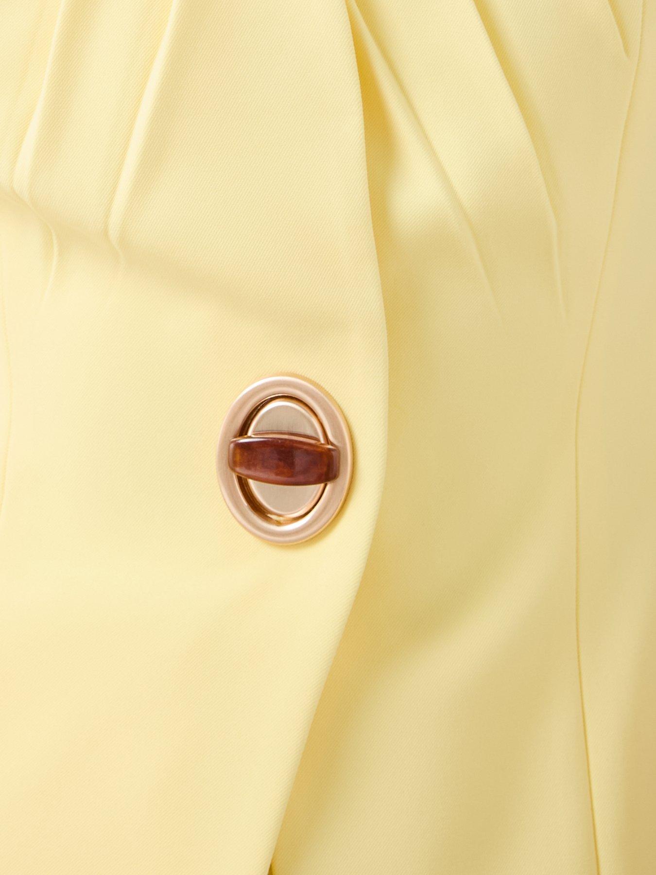 Image 5 of 6 of The Very Collection Hardware Detail Waistcoat - Yellow