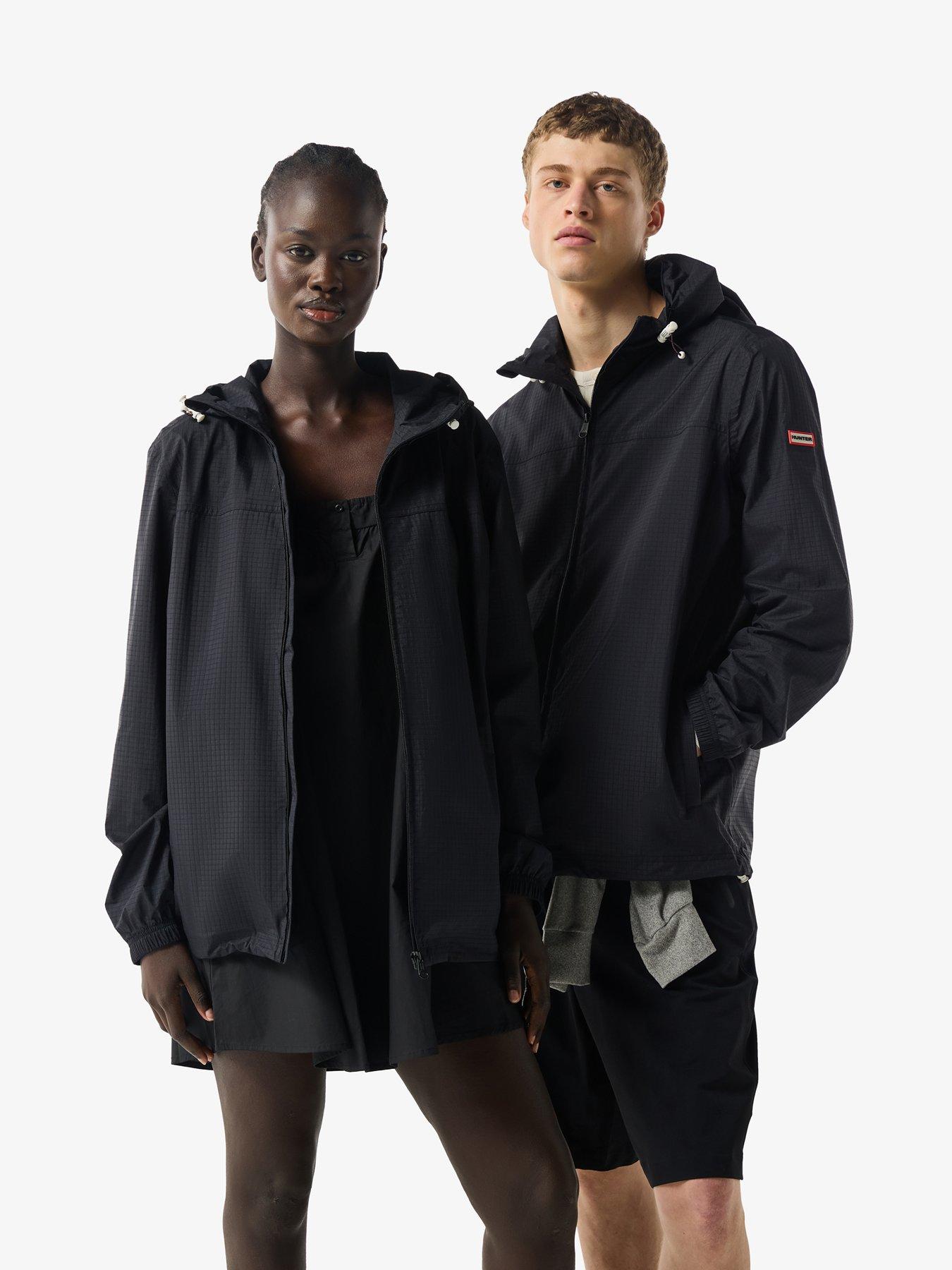 Image 5 of 5 of Hunter Mens Packable Rain Jacket - Black