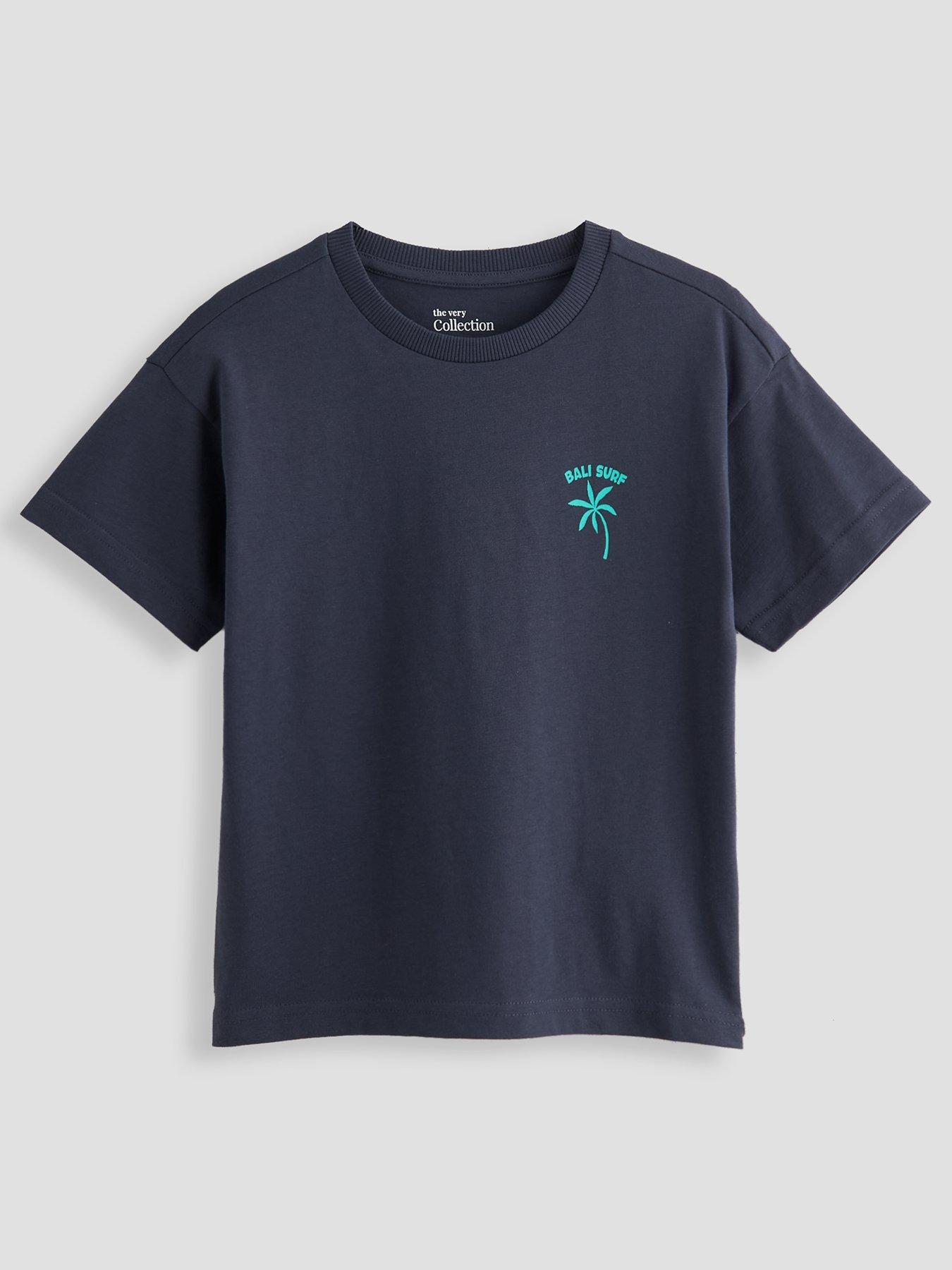Image 3 of 6 of The Very Collection Boys 4 Pack Chasing Waves Short Sleeve T-Shirts - Multi