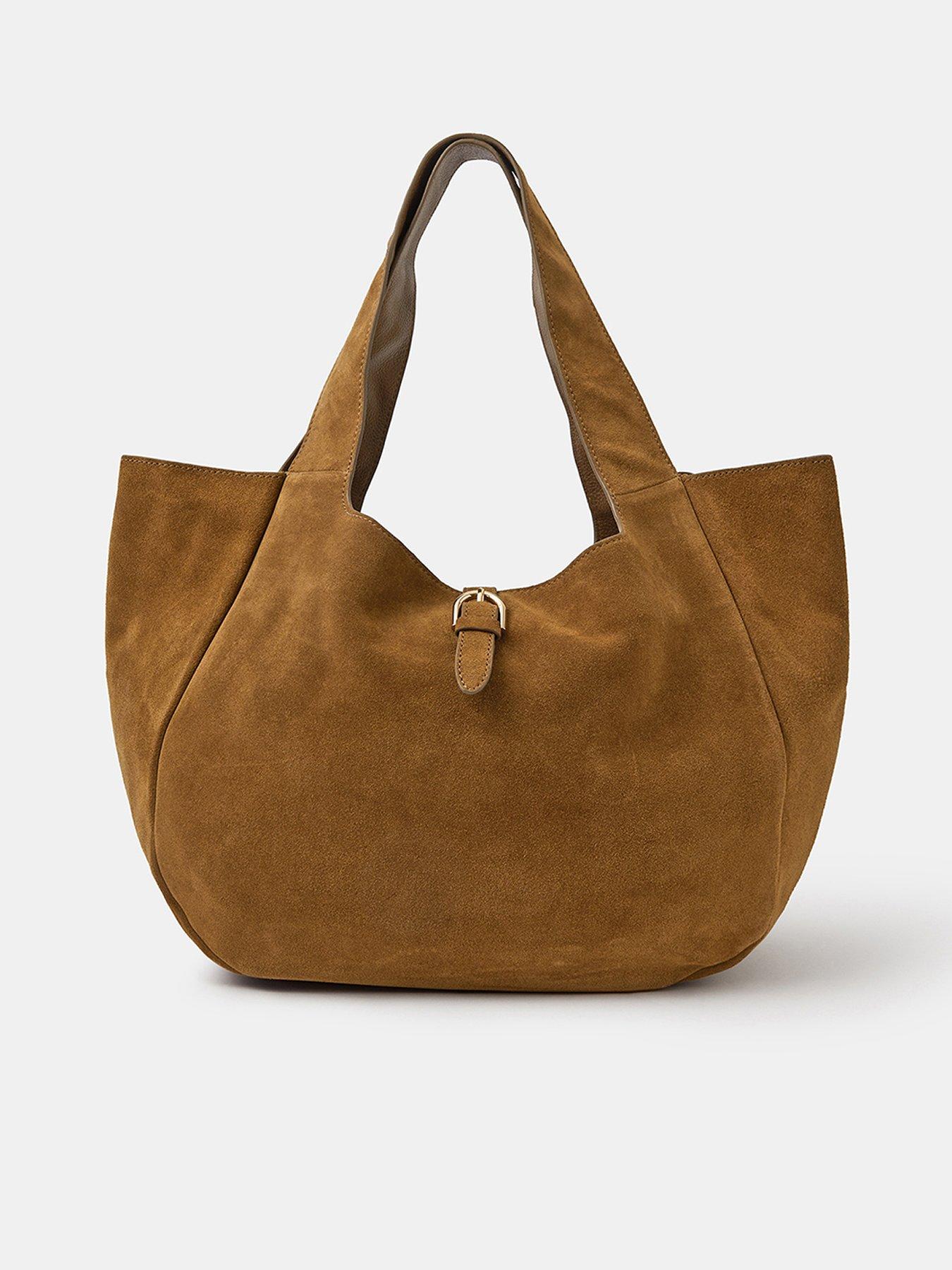 accessorize-suede-buckle-strap-shoulder-bagfront