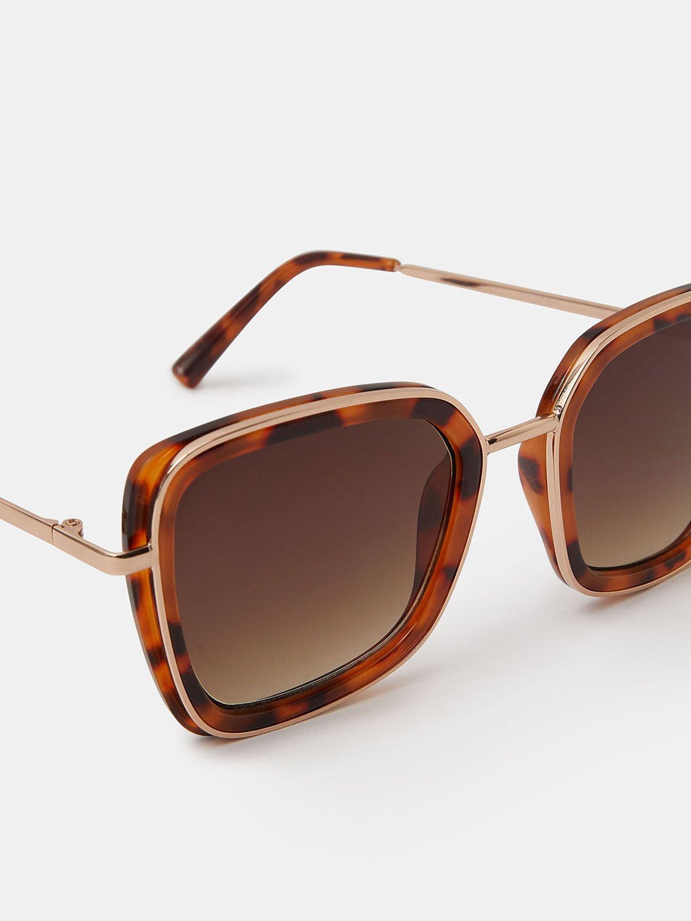 Image 2 of 2 of Accessorize Cat Eye Tort Sunglasses