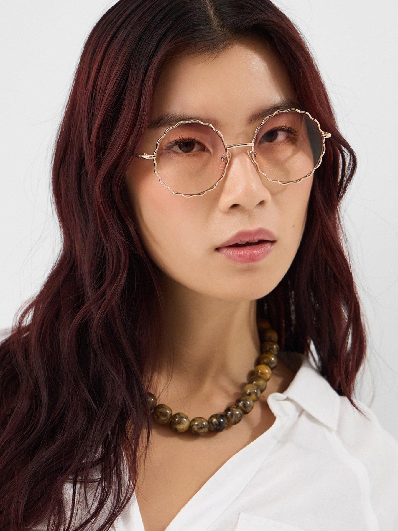 Image 2 of 3 of Accessorize Round Flower Sunglasses