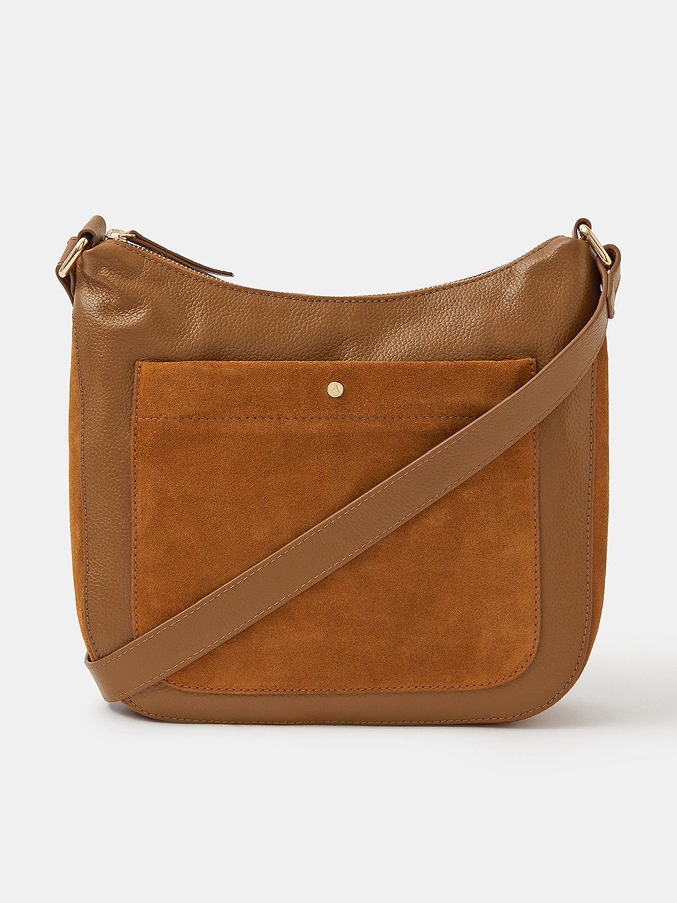 Accessorize Leather Messenger Cross-body Bag