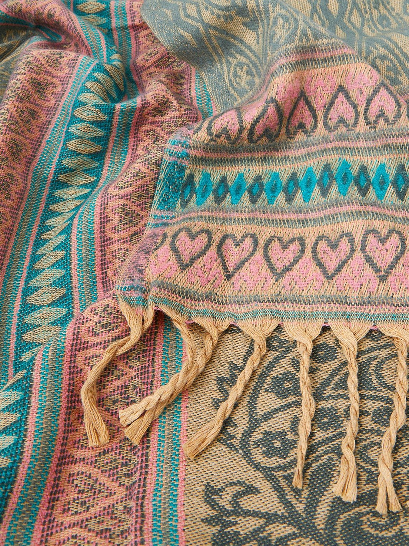 Image 3 of 3 of Accessorize Meeka Paisley Blanket Scarf