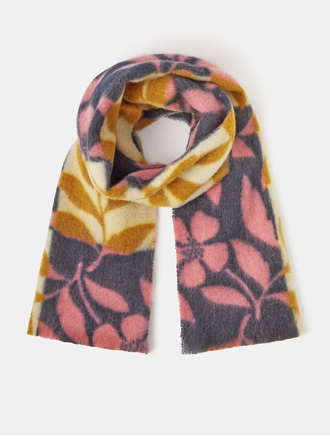 Image 1 of 3 of Accessorize Floral Knitted Blanket Scarf