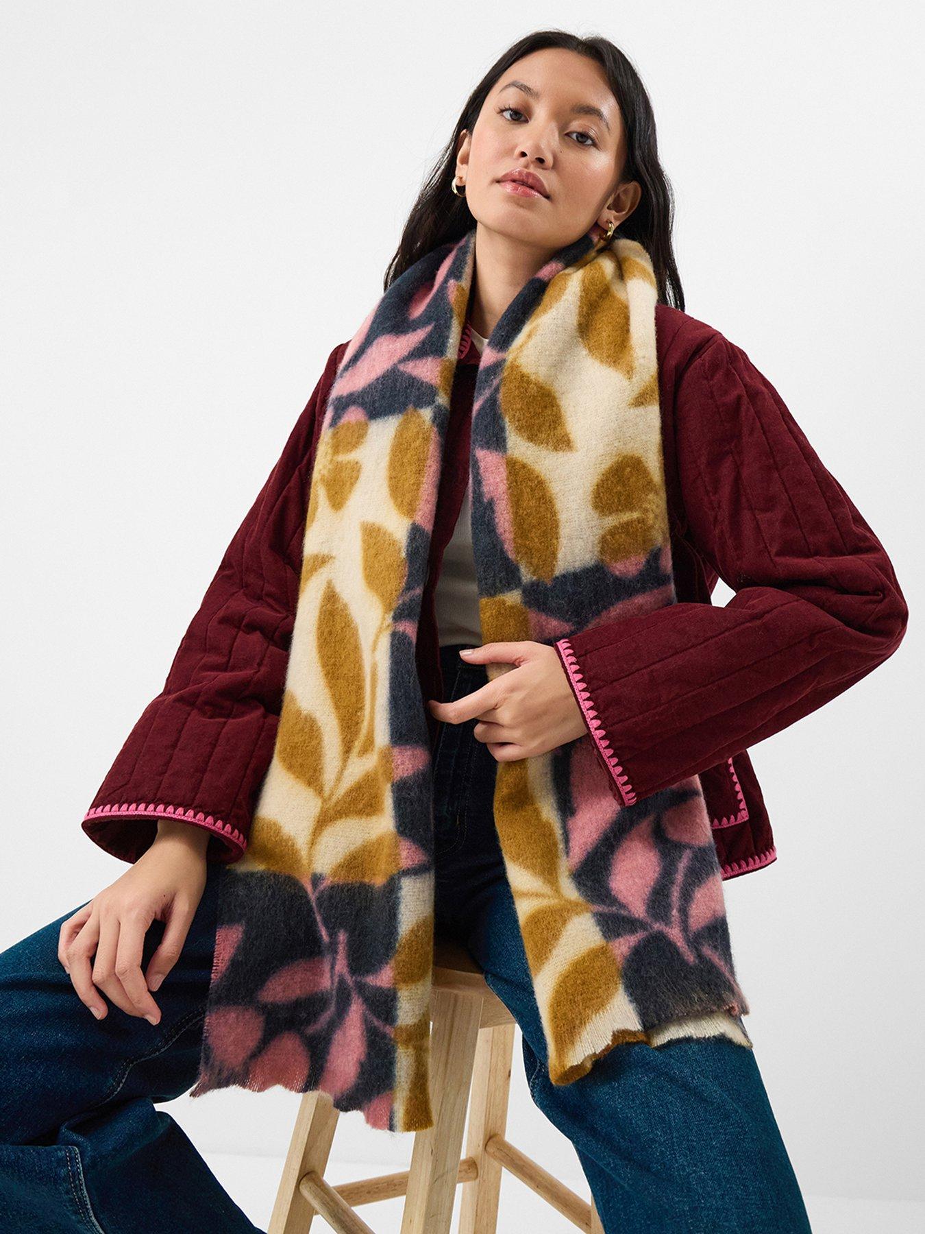 Image 2 of 3 of Accessorize Floral Knitted Blanket Scarf